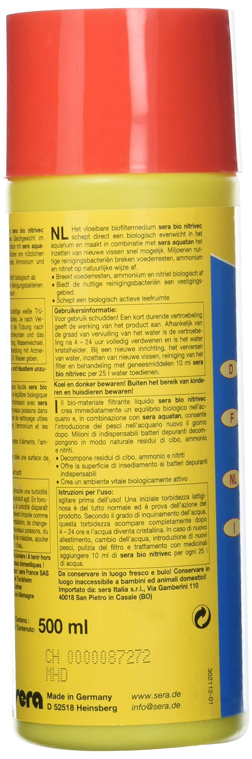 Sera Nitrivec BATTERI per filtro acquario (500 ml)