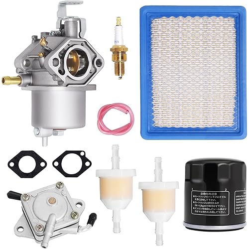Golf Cart Tune Up Kit Compatible with Club Car DS Gas 1992-2004 with 1016478 Carburetor, 1016467 Oil Filter, 1025582 Air Filter, 1014523 Fuel Pump, AM116304 Fuel Filter and F7TC Spark Plug by Podoy