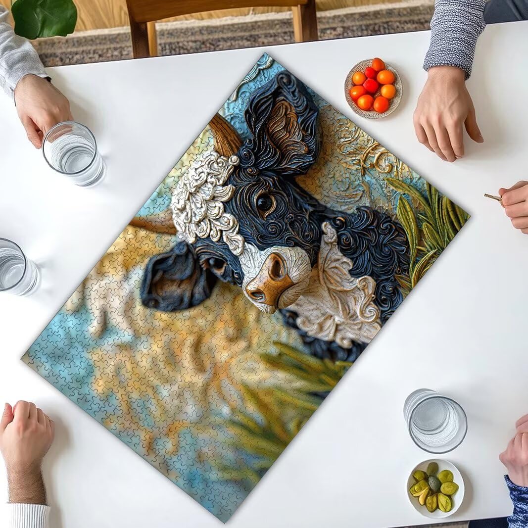 Puzzle Mucca, Puzzle 2000 Pezzi Adulti per Decor, Regalo Donna/Uomo -8698