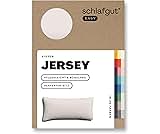 Schlafgut Easy Jersey Kissenbezug 40x80 cm Sand Light mit 100% Baumwolle, superweicher & atmungsaktiver Kopfkissenbezug