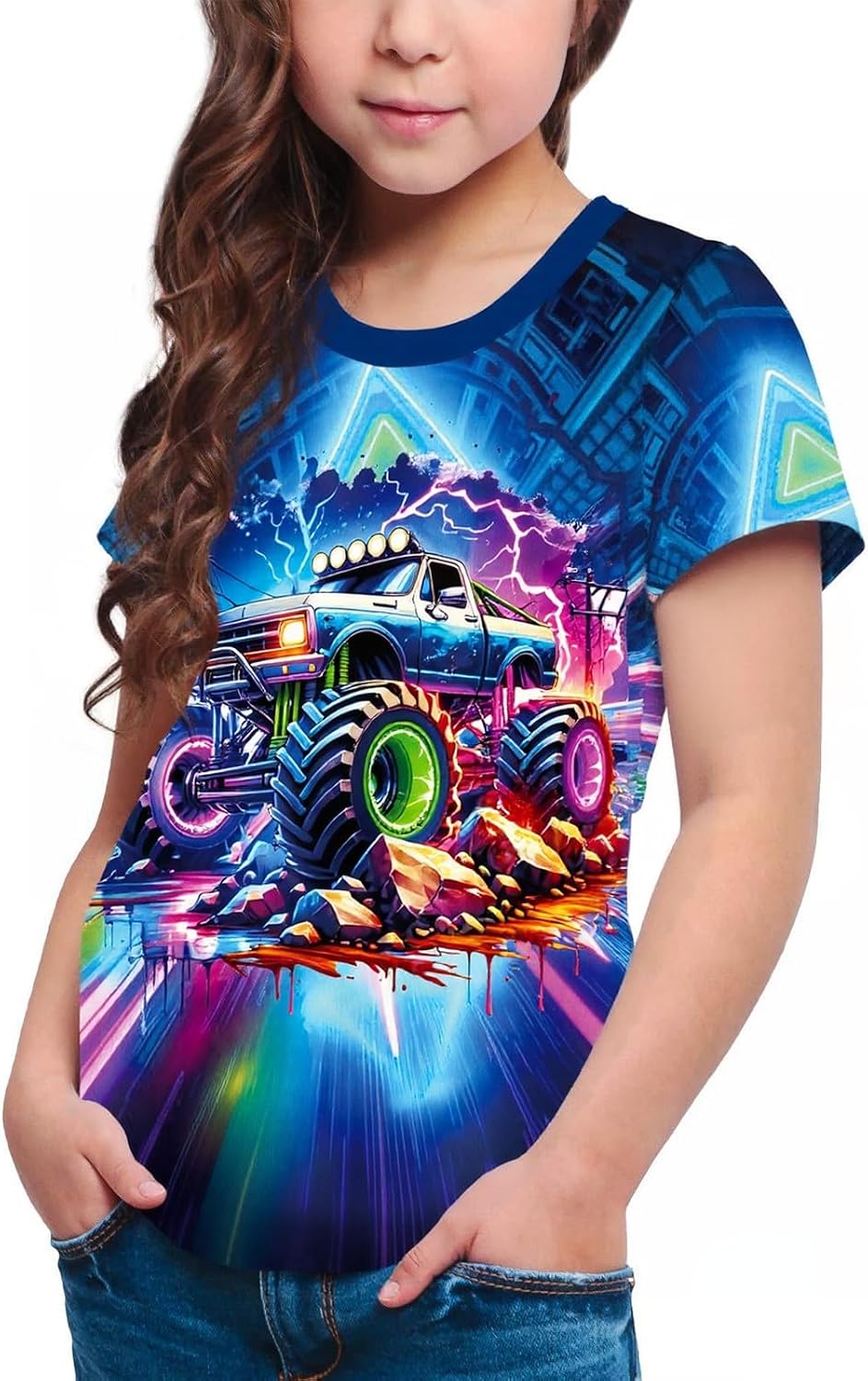 Frogwill Boys Girls Shirts 3D Graphic T-Shirt Neon Clothes Short Sleeve Animal Print Tee 5-13 Years