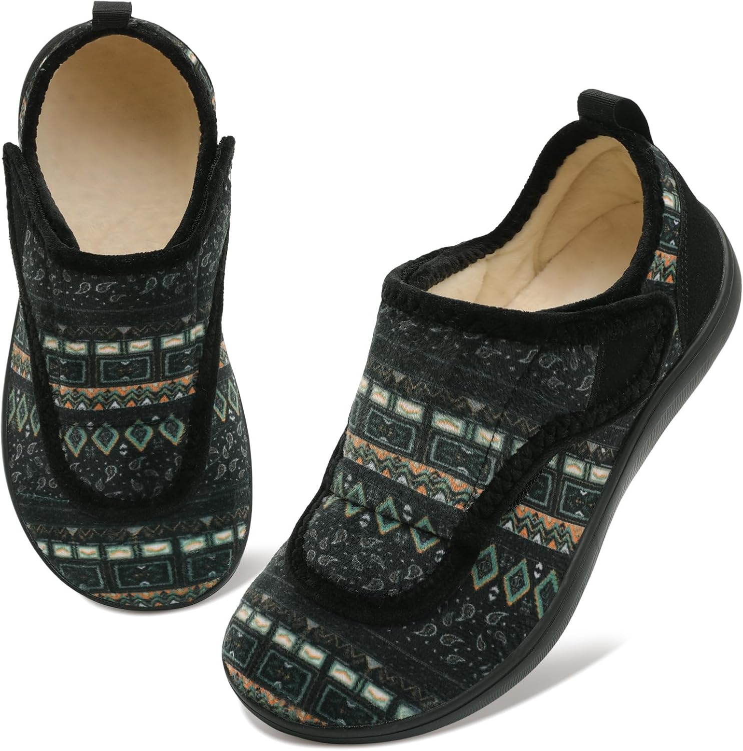 Mens Wide Slippers Comfy Diabetic Orthopedic Shoes Adjustable House Slippers Swollen Feet Walking Shoes - Image 7