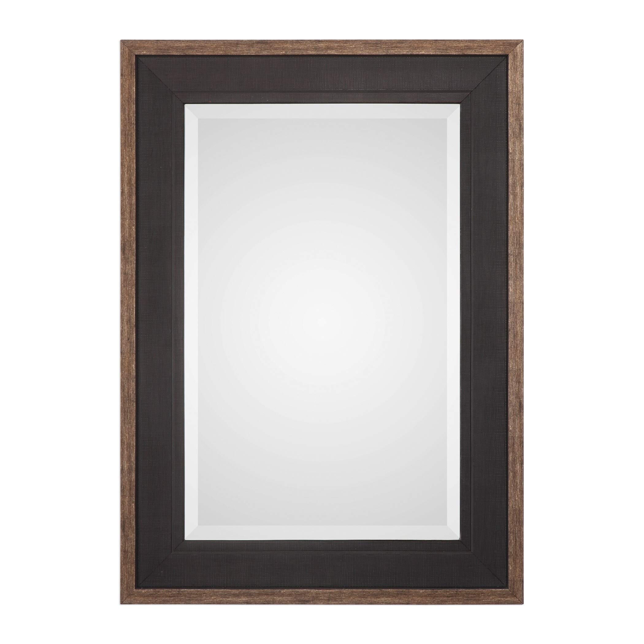 Uttermost Staveley Rustic Black 30" x 42" Wall Mirror