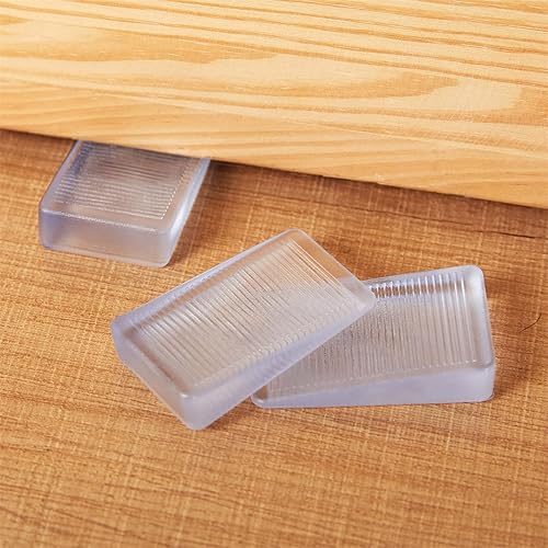 Miniatura 3 de 8 Piezas de Cuñas de Nivelación de Mesa y Cama de Goma Transparente, Kit de Mejora del Hogar con Cuñas para Inodoro y Tina de Hidromasaje,