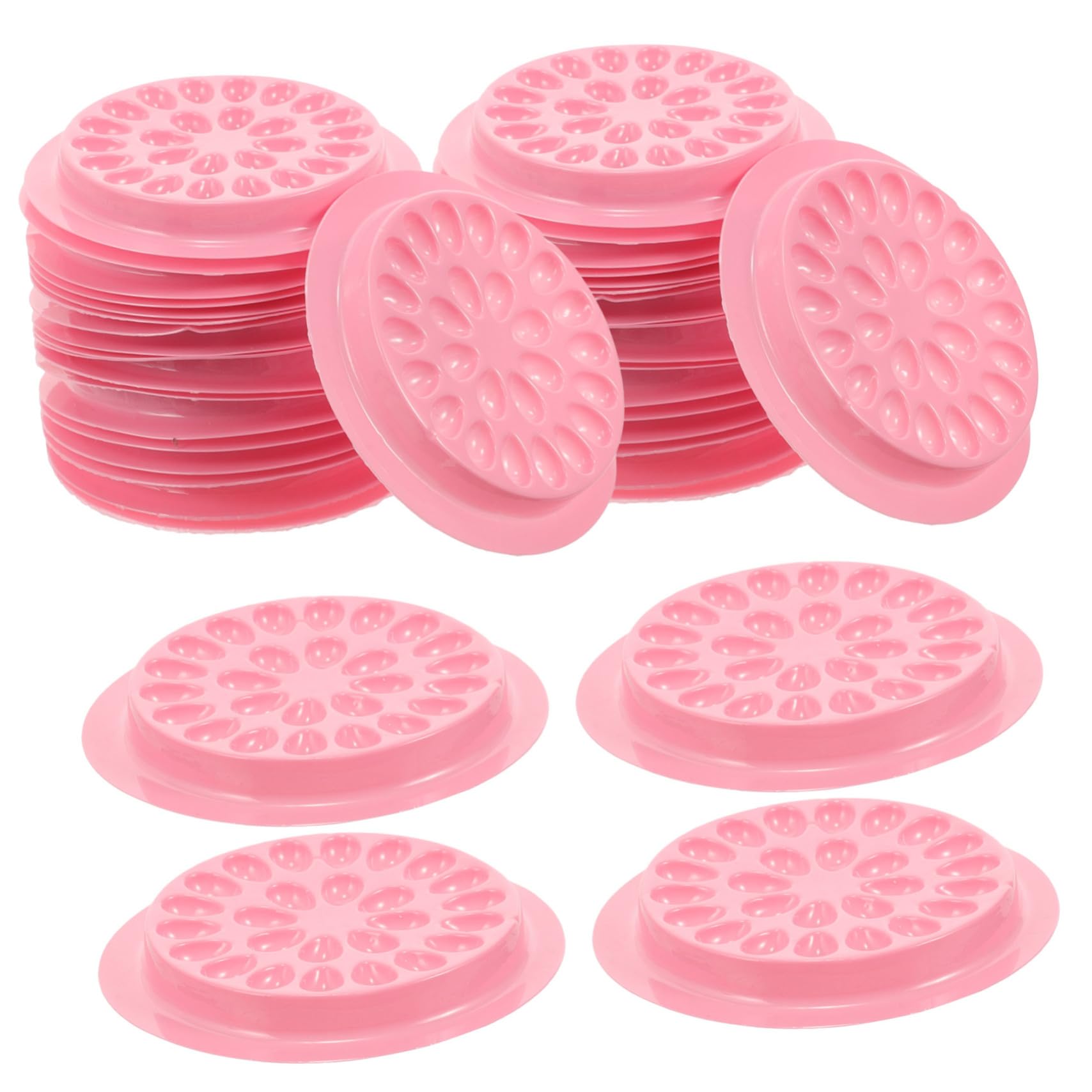 Beatifufu Lash Glue Holder Pads 100pcs Bulk Lash Glue Pallets Eyelash Grafting Glue Holders for Salon DIY