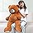 MorisMos Giant Teddy Bear Stuffed Animal 3ft, 36\'\' Big Brown Bear for Kid, 2025 Christmas Bear for Baby Shower, Large Stuffed Teddy Bear for Girlfriend Boyfriend Wife Mom Fiance Valentine\'s Birthday