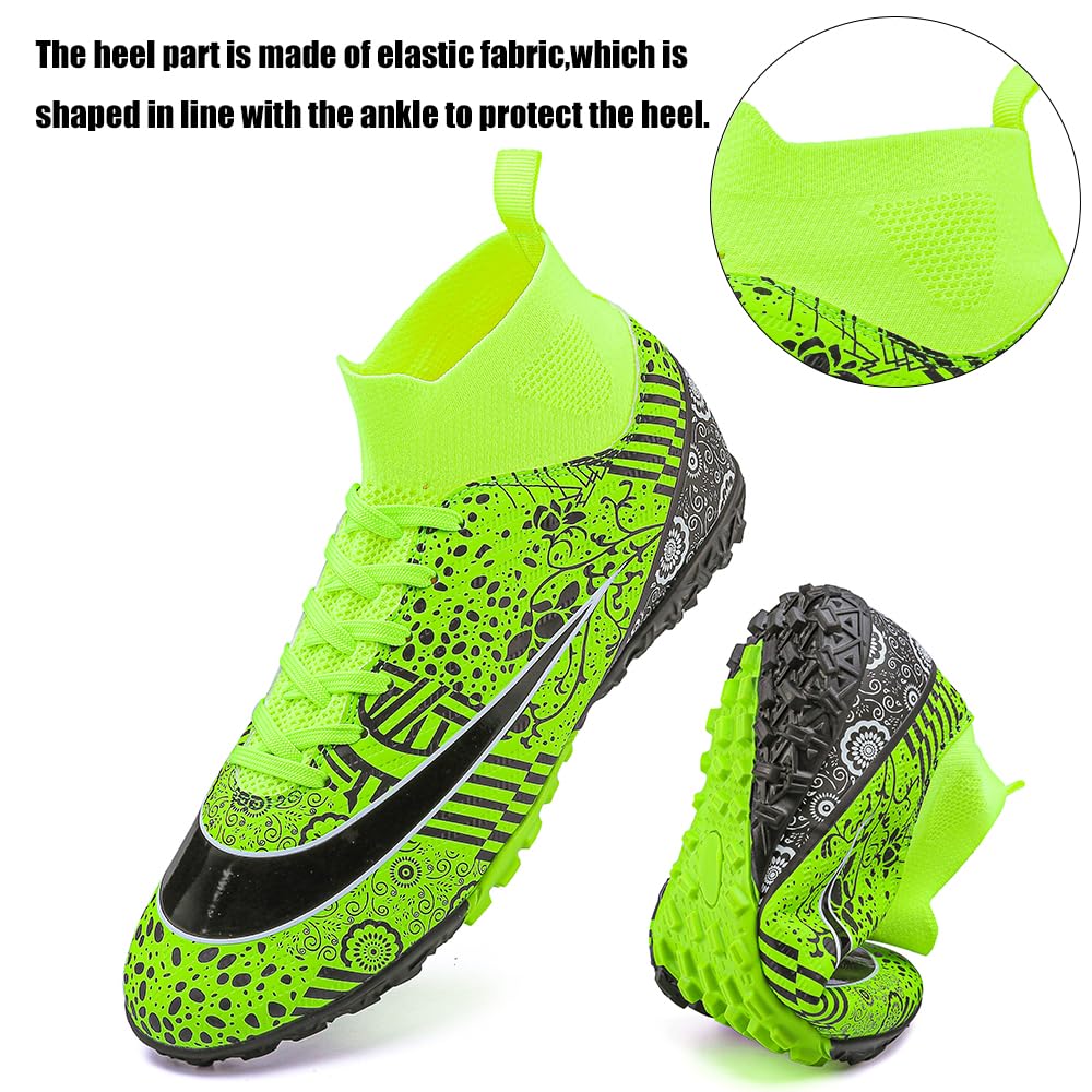 VTASQ Scarpe da Calcio Uomo All'aperto Sportivo Erba Tacchetti Teenager Adulto Training Alte Scarpe da Calcetto Spike Professionale Scarpe da Allenamento Unisex