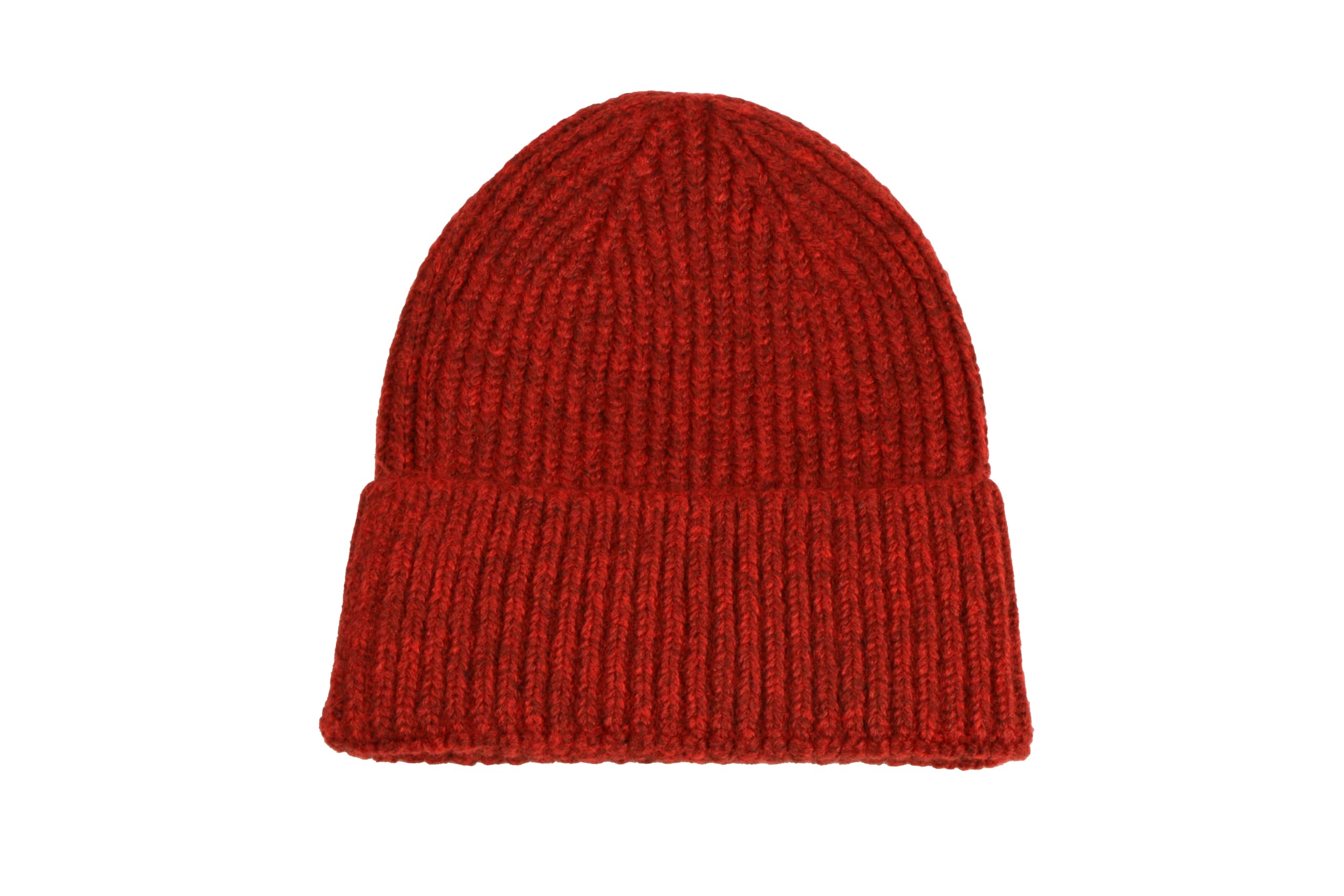 HATSQUARE Seamless Winter Cap, Acrylic Unisex Cuffed Knit Beanie - Super Soft - Brick Red