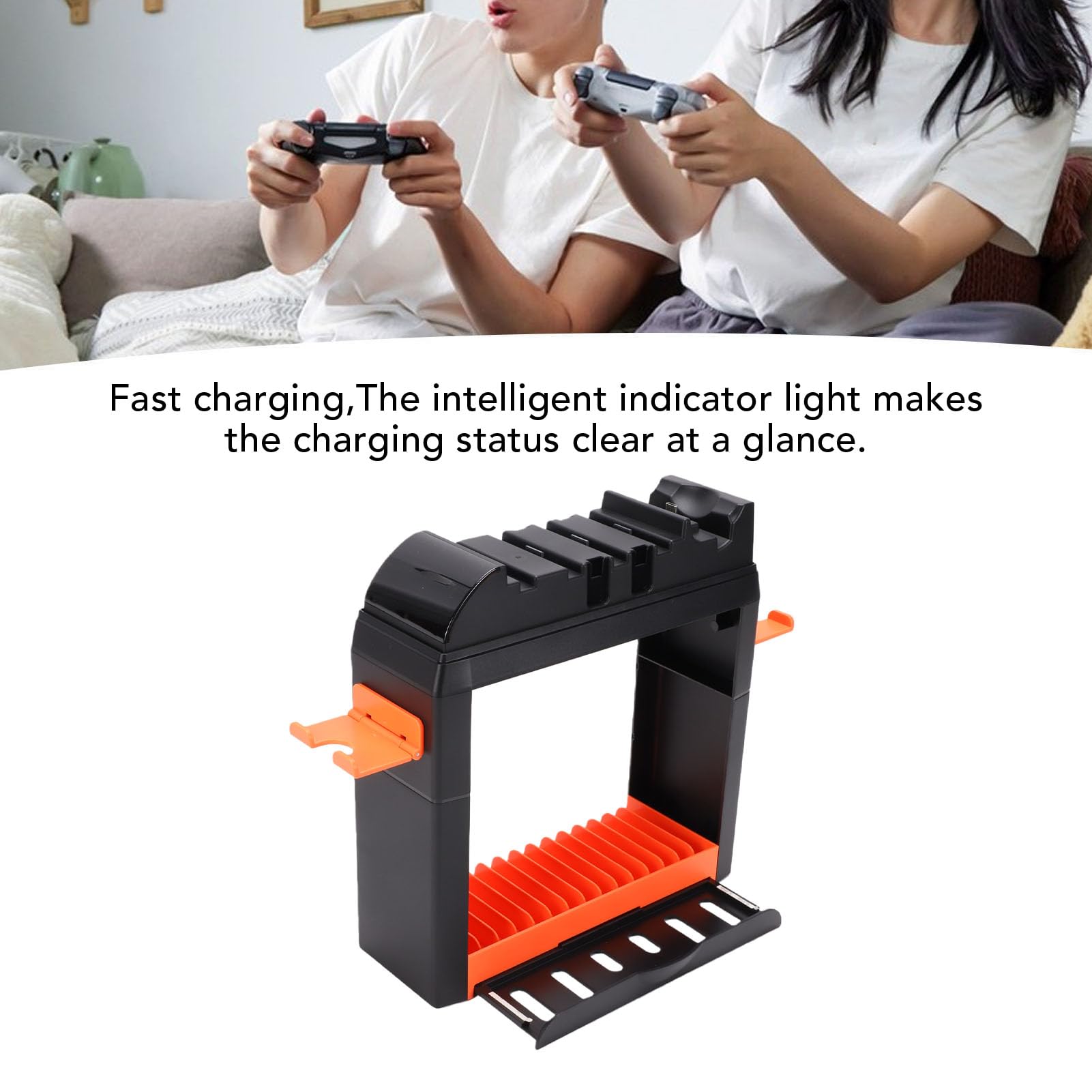 Fabater Game-Controller-Ladestation mit Vielseitigen Aufbewahrungslösungen. Effizienter Organizer mit Schneller Aufladung für -Zubehör-Enthusiasten