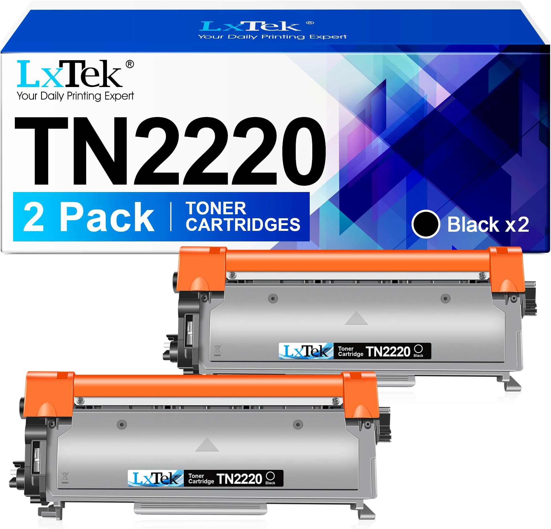 LxTek TN2220 Compatible Toner Cartridge Replacement for Brother TN2220 TN-2220 TN2010 TN-2010 Compatible with HL-2130 2240 2240D 2250DN 2270DW 7360N 7055 7055W 7060D 7070DW FAX-2840 (Black,2-Pack)