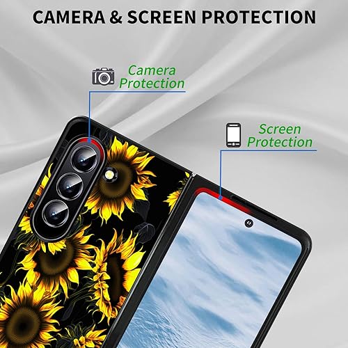 Vista 15 de Funda protectora para Samsung Galaxy Z Fold 5 2023 Slim Light Hard PC Shook Proof Funda protectora para Samsung Galaxy Z Fold 5 7.6 pulgadas - Flor