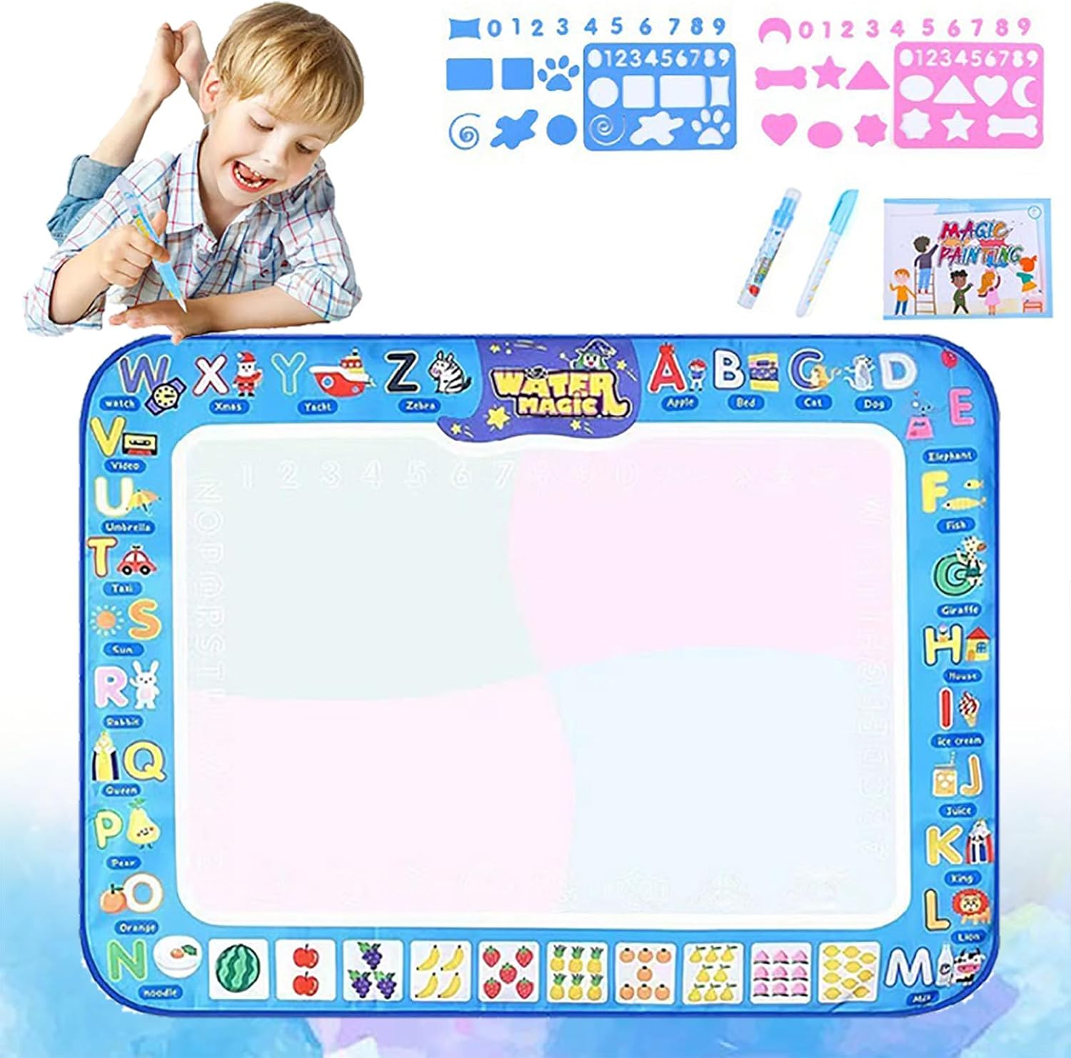 Water Doodle Mat, Aqua Painting Drawing Mat Mess Free