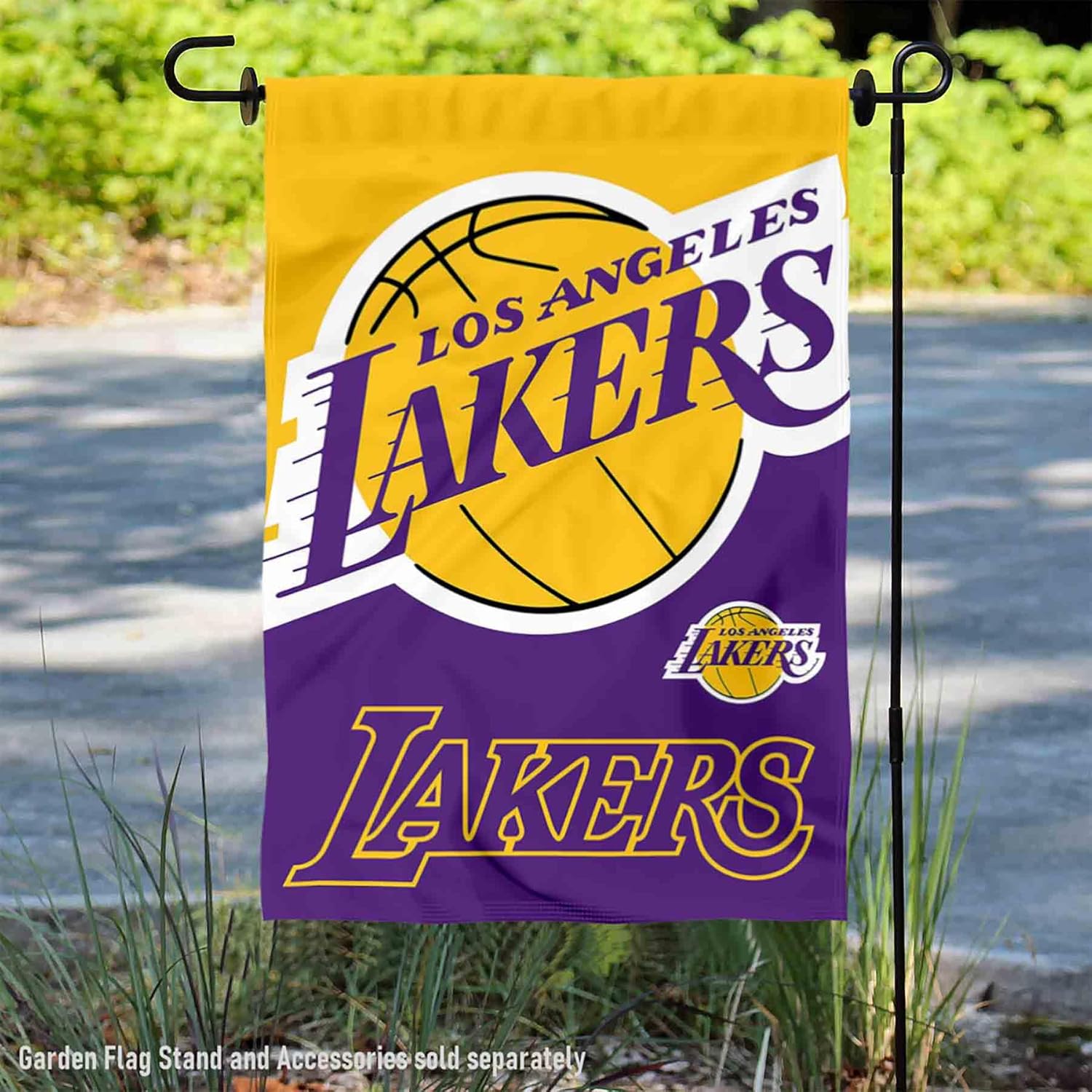 Los Angeles Lakers Double Sided Garden Flag - Image 2