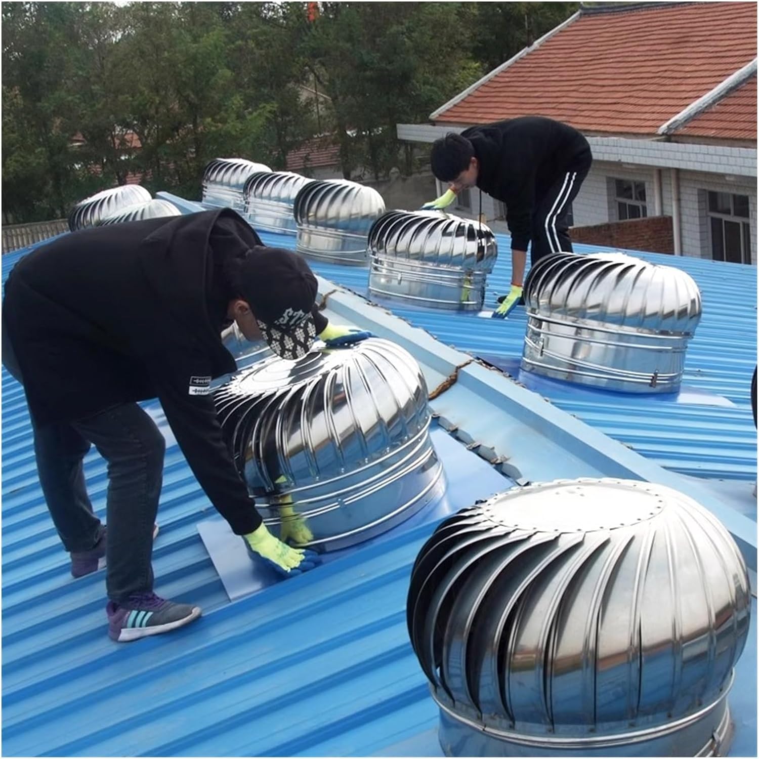 Sombrerete para Chimenea, Acero Inoxidable, Alta Velocidad de rotación, no Requiere Montaje, ventilación Interior.