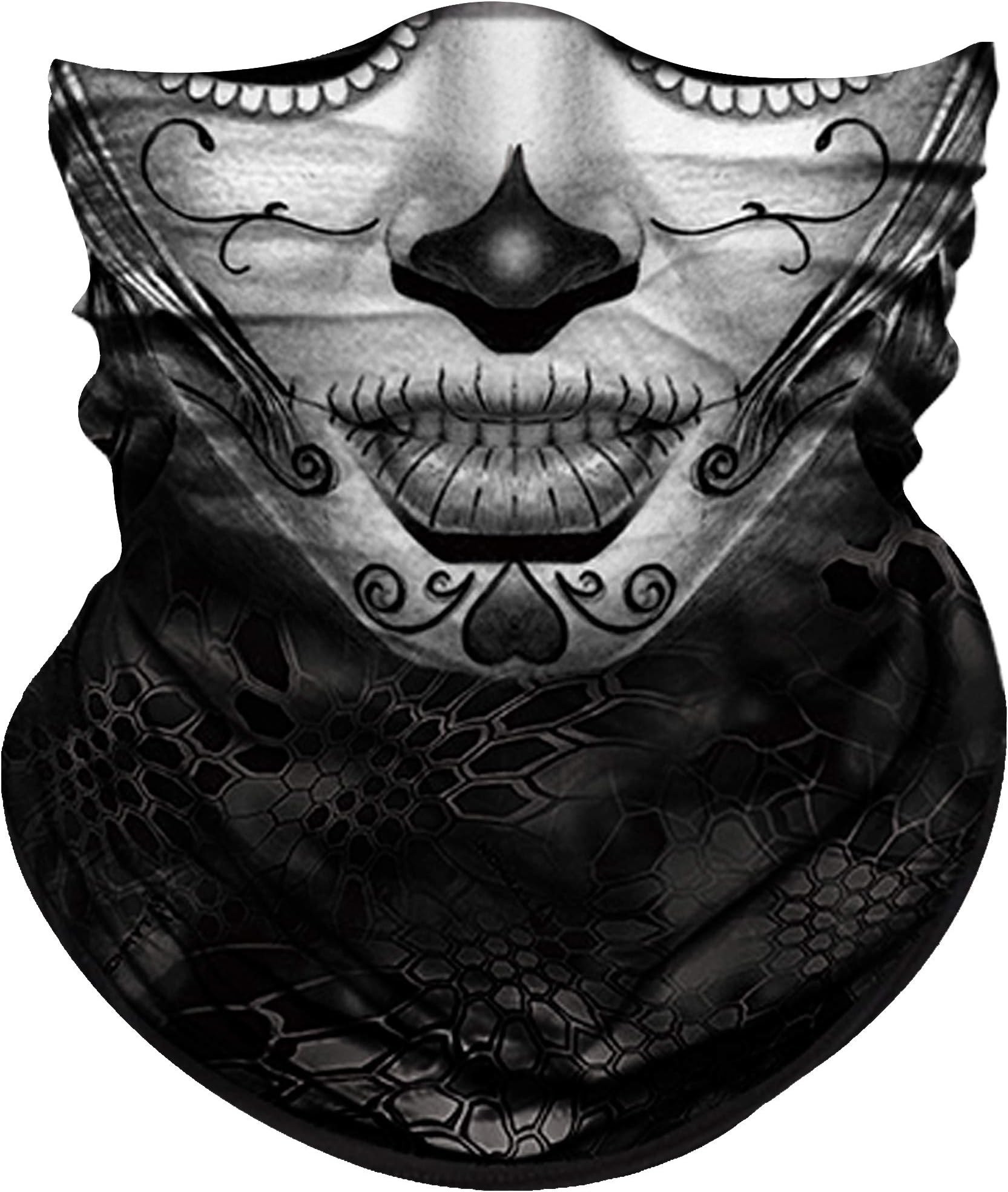 Skull Face Mask for Women Dust Wind Sun Protection Rave Festival Riding