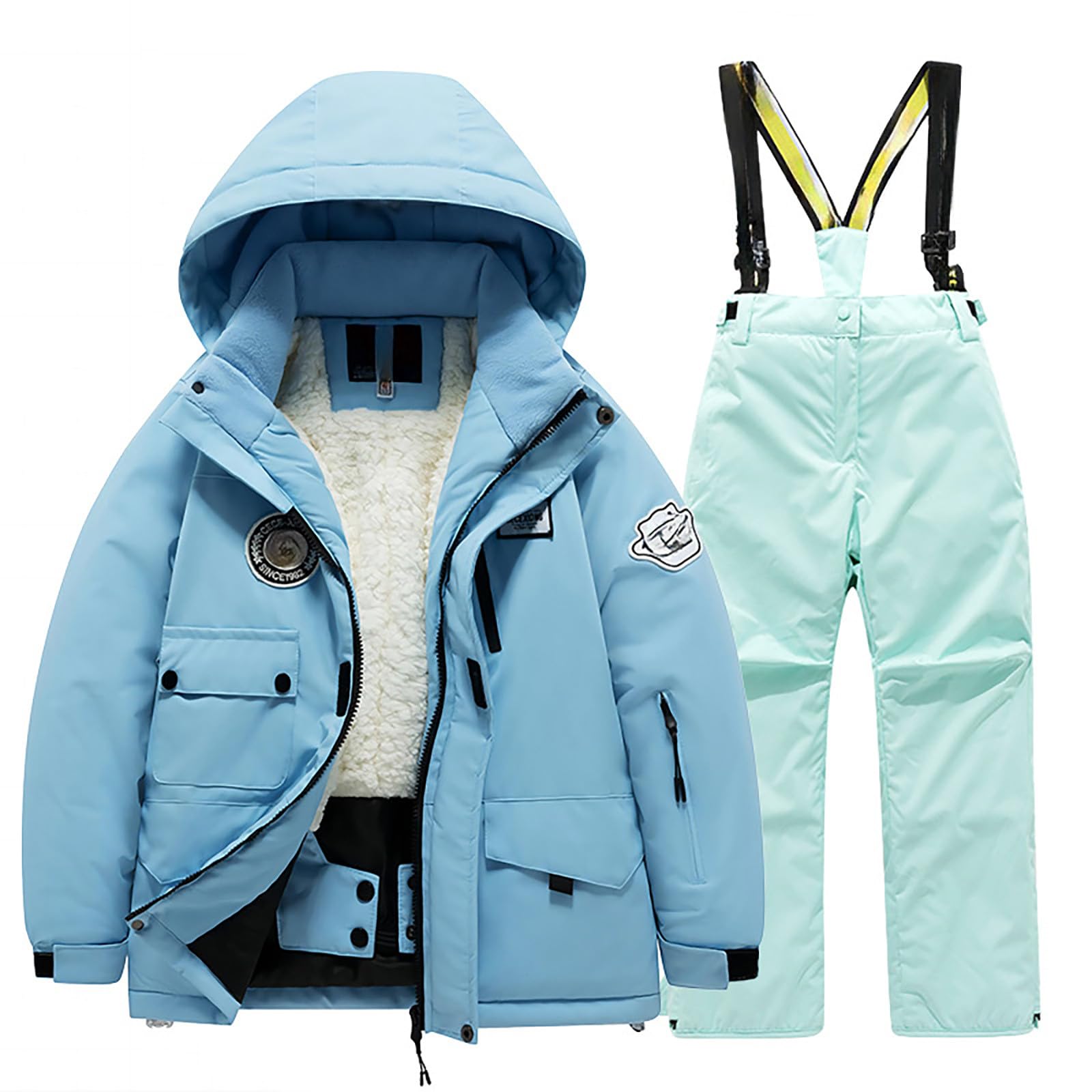 Generisch 2026 Traje de Nieve Chaqueta de Forro Polar Pantalones Invierno a Prueba de Viento Snowboard Cálido Unisex Ropa de Deportes de Nieve