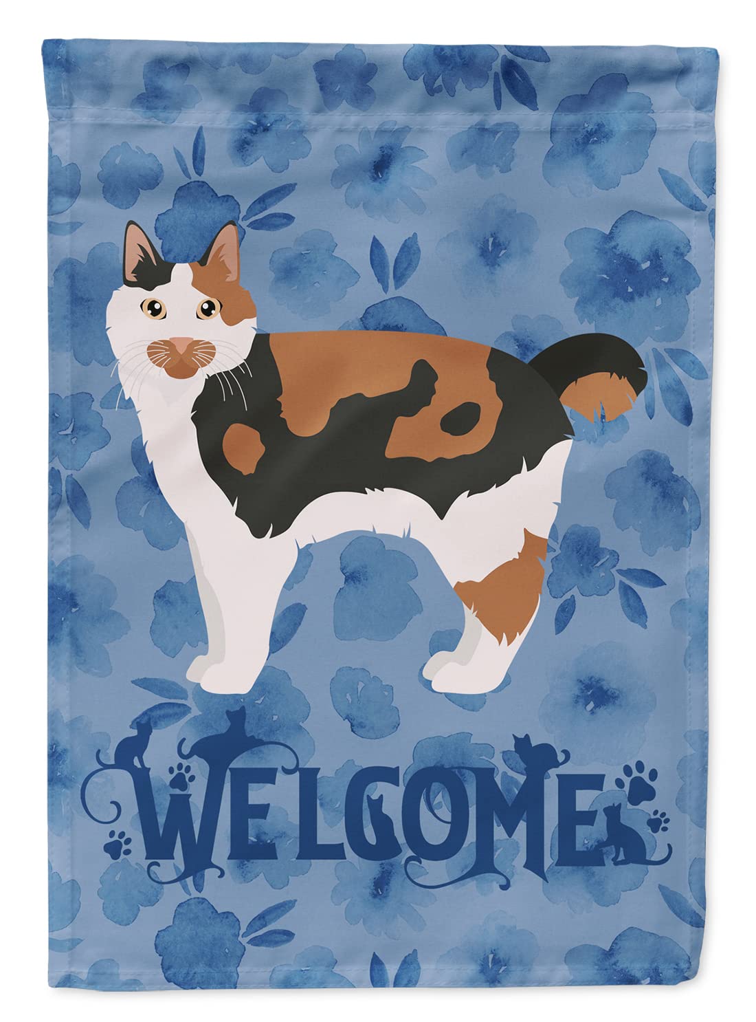 Cymric #2 Cat Welcome Flag grand drapeau extérieur multicolore en tissu pour décoration de maison