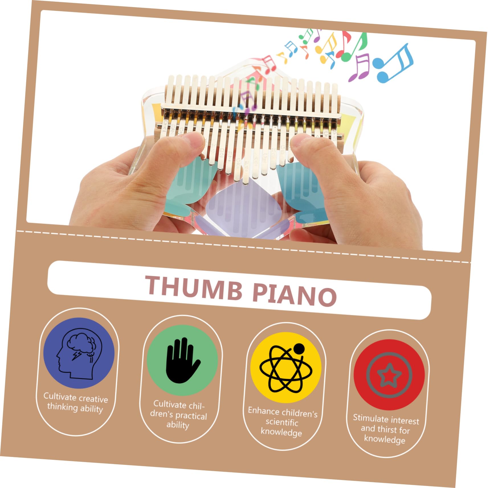 Toyvian 1 zestaw instrumentów muzycznych, kalimba, pianino na palec, kalimba, miniaturowe pianino kciukowe, kalimba, pianino na palce, pianino na kciuk, kalimba metal