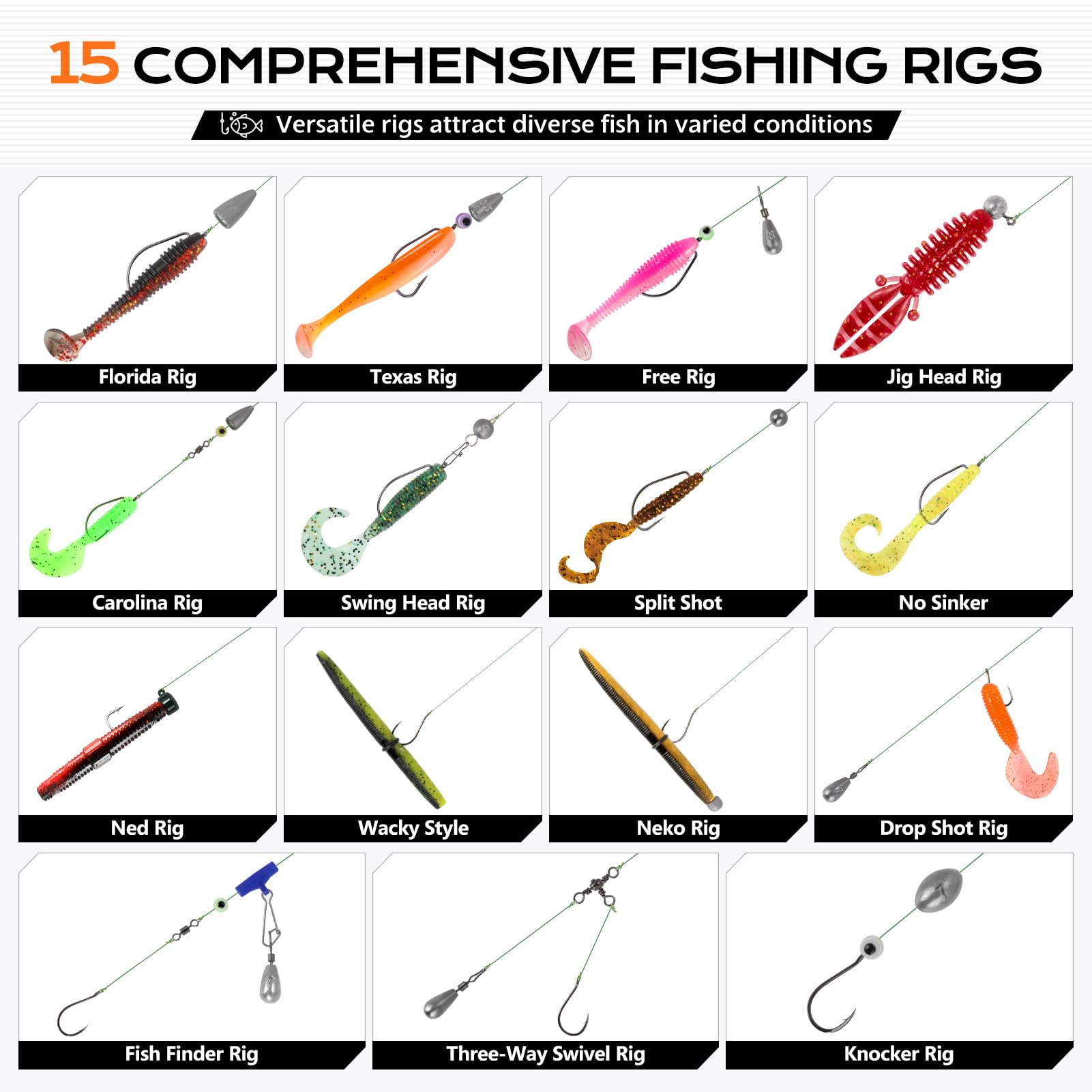 PLUSINNO 449PCS Fishing Tackle Kit - FREE SHIPPING -5