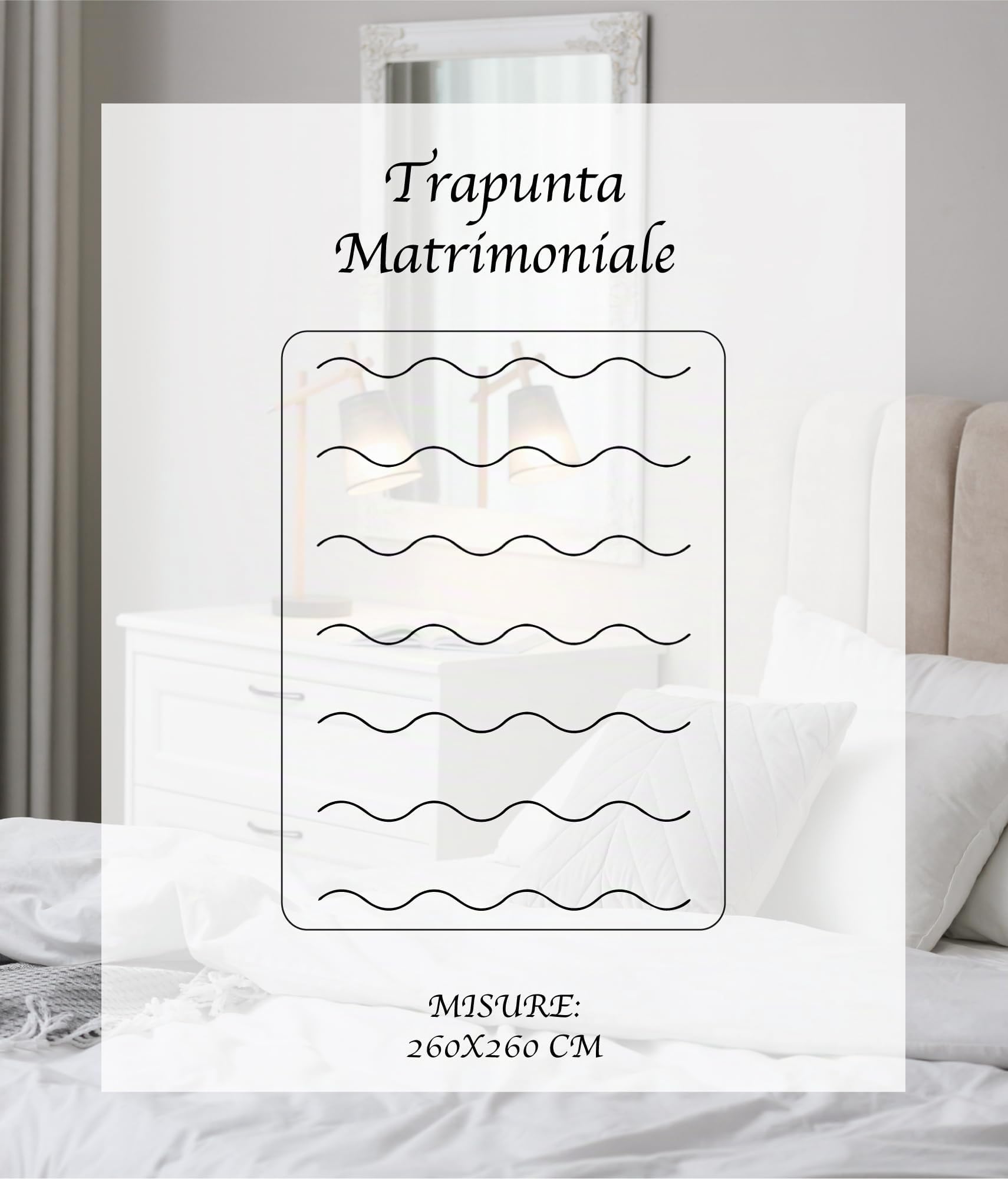 IlGruppone Trapunta Matrimoniale Invernale Stampata Piumino Caldo Piumone Prodotto Italiano Imbottitura Coperta Anallergica Traspirante Due Piazze - 20Steack - Matrimoniale