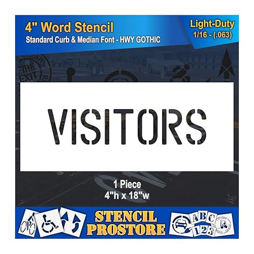 Miniatura 5 de Plantillas para bordillos y medianas, plantilla de visitantes de 4 pulgadas, 4 x 18 x 18 pulgadas, grado profesional