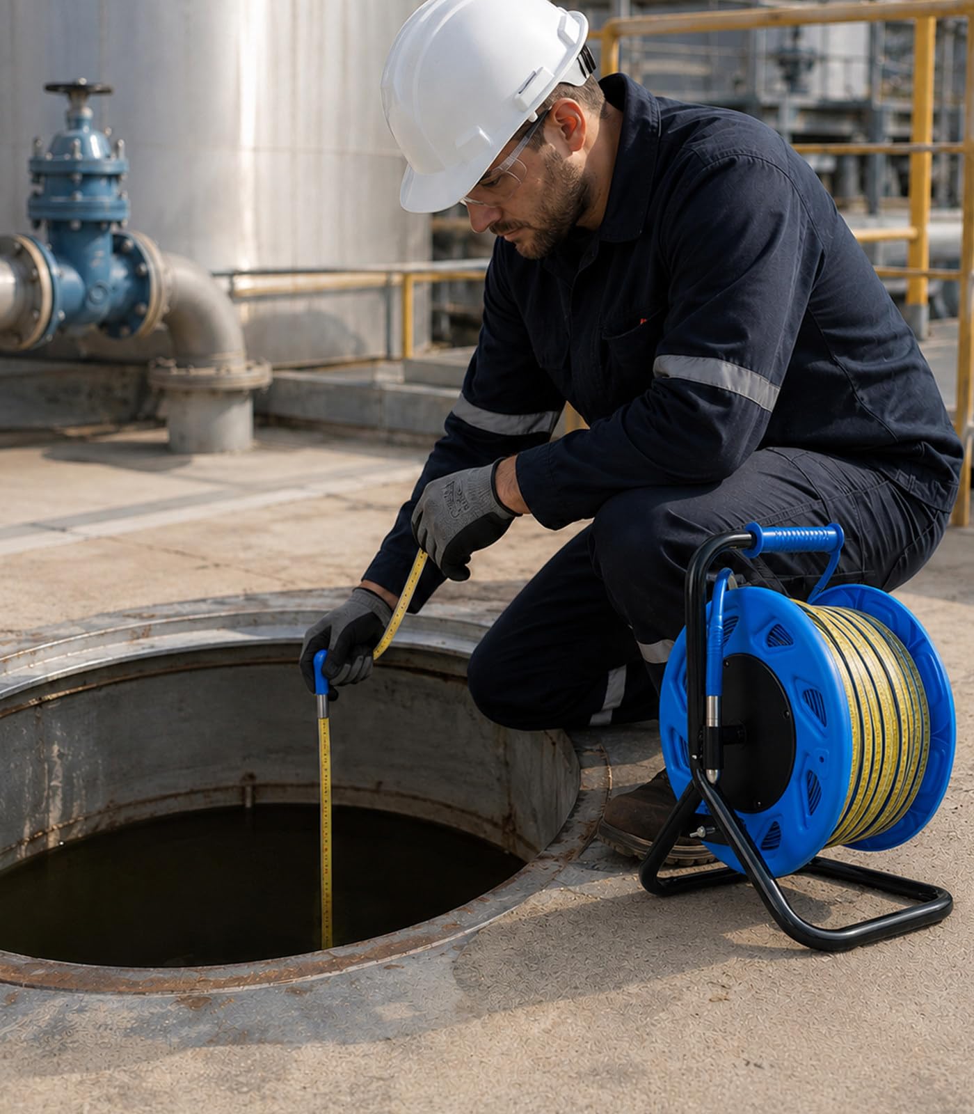Kindevieft Portable water level meter for groundwater monitoring; water level meter for wells and tanks. 150M