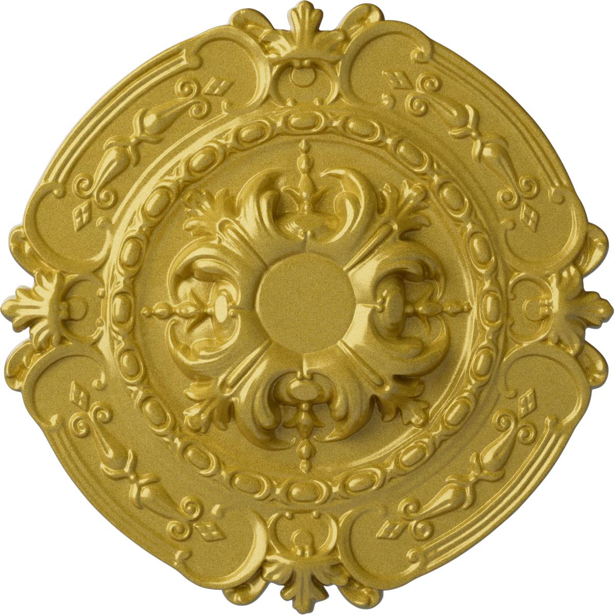 Ekena Millwork CM17SORGSDecorative Ceiling Medallions Modeled After Original Historical Patterns &amp; Designs, Rich Gold