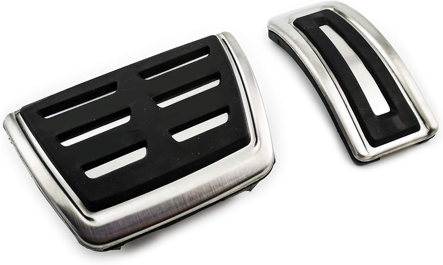 2PCS No Drill Stainless Steel Car Fuel Accelerator Brake Pedal Covers for A1 Q5 A4 B8 A5 A6 A7 A8