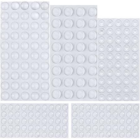 Rubber Feet, 232 Pieces Clear Adhesive Bumper Pads Self Stick Furniture Bumpers Buffer Pads, 4 Shapes for Doors, Cabinets, Drawers by AUSTOR …
