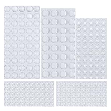 Rubber Feet, 232 Pieces Clear Adhesive Bumper Pads Self Stick Furniture Bumpers Buffer Pads, 4 Shapes for Doors, Cabinets, Drawers by AUSTOR