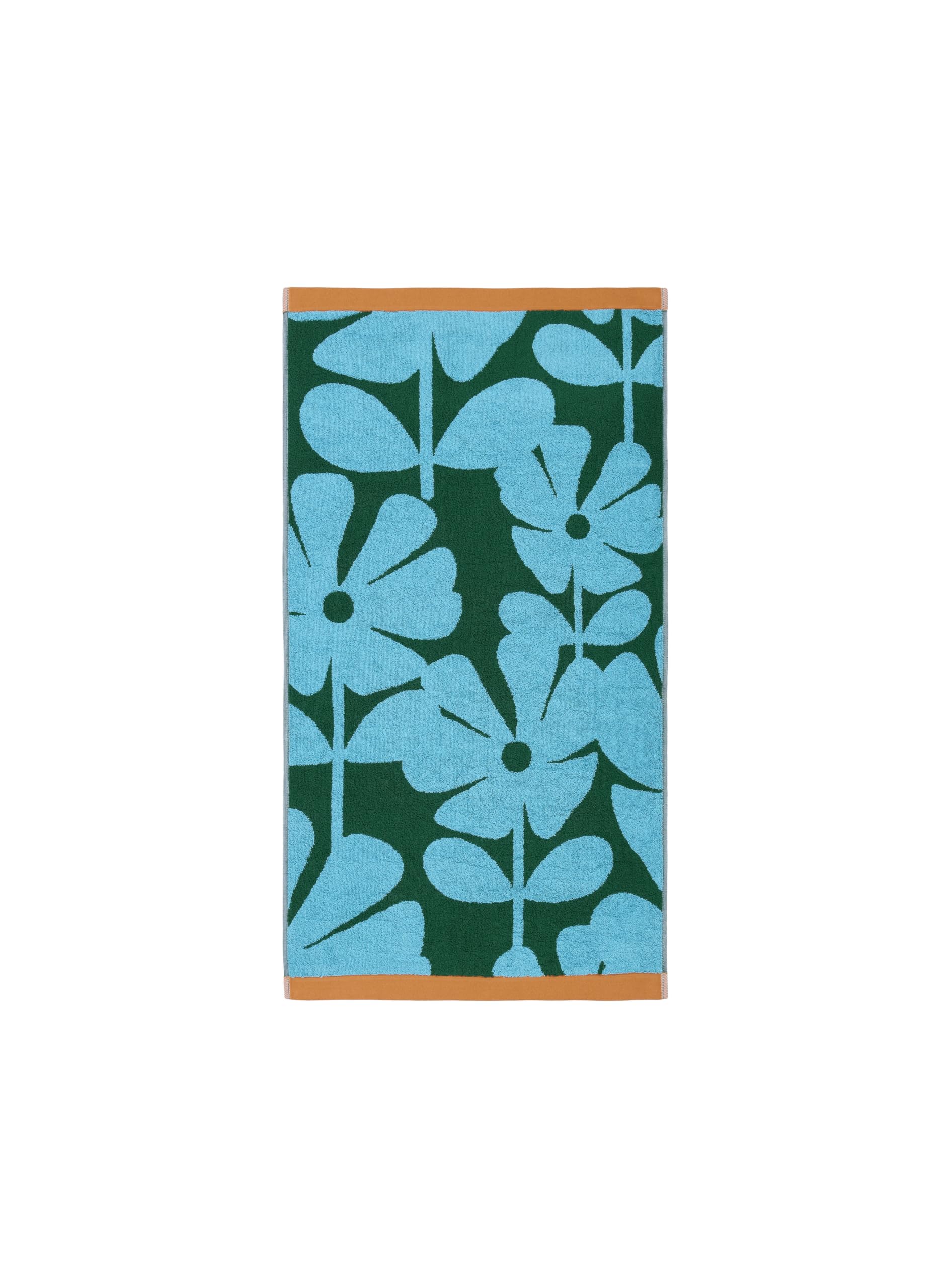 Orla Kiely Bathroom Towel Wildflower Blue Lagoon - Hand Towel, 50x90cm