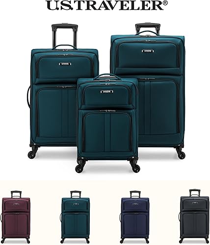 Miniatura 12 de U.S. Traveler - Equipaje extensible con ruedas giratorias y costado blando Anzio., Color verde azulado.), US08120E30