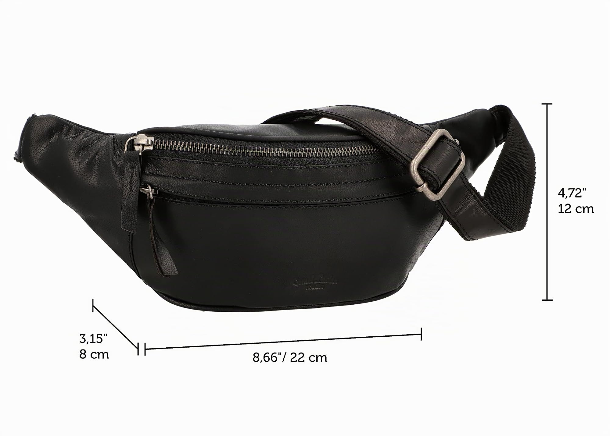 Gusti Marsupio Pelle Spencer – Marsupio Pelle Uomo & Donna in Vera Pelle con Cinghia Regolabile, Stile Vintage Elegante e Compatto
