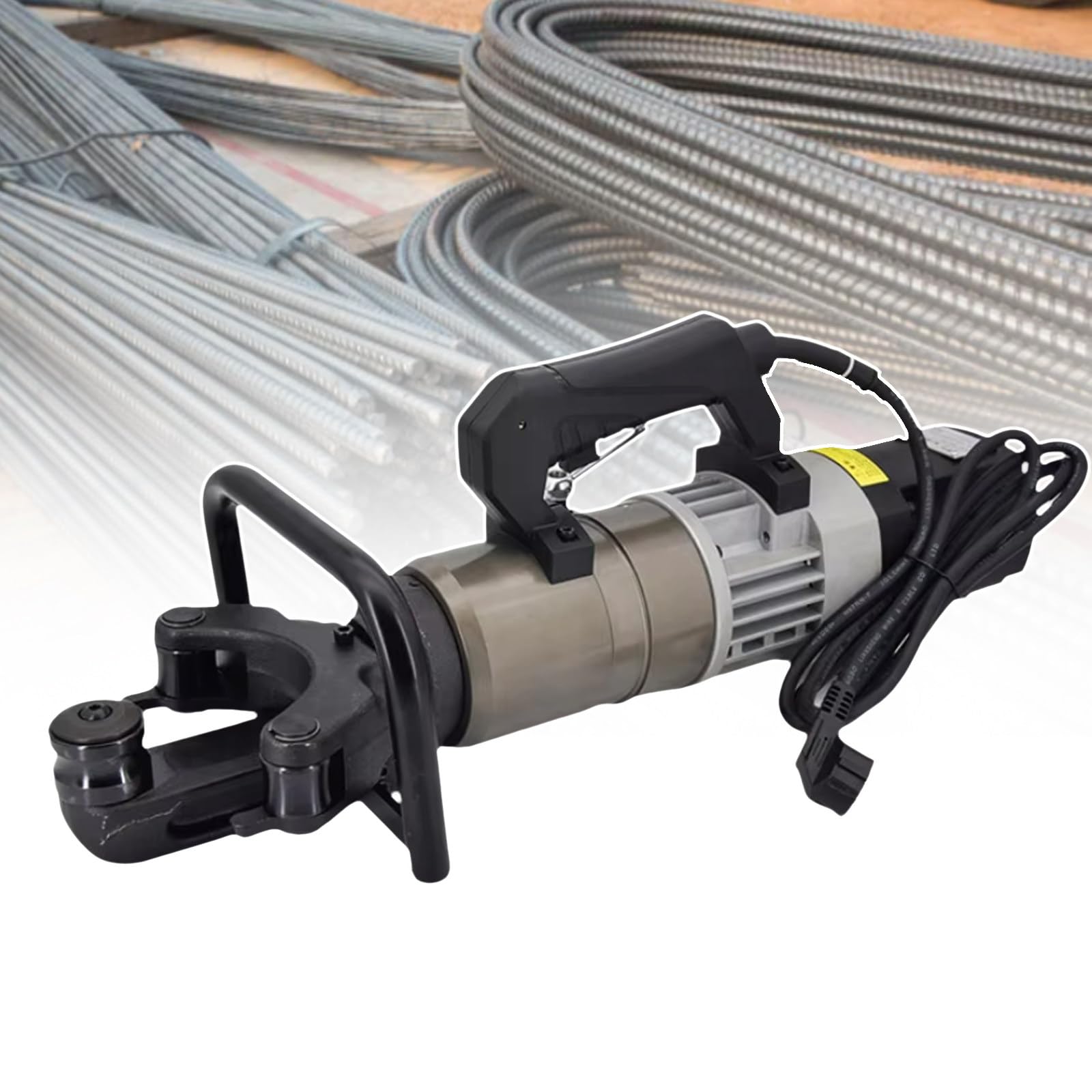 IUokLU Portable Electric Rebar Bender, 8-36 Mm Held Steel Bending Machine, Electric Hydraulic with 0-90° Bending Angle, 3S Fast Bending (36)