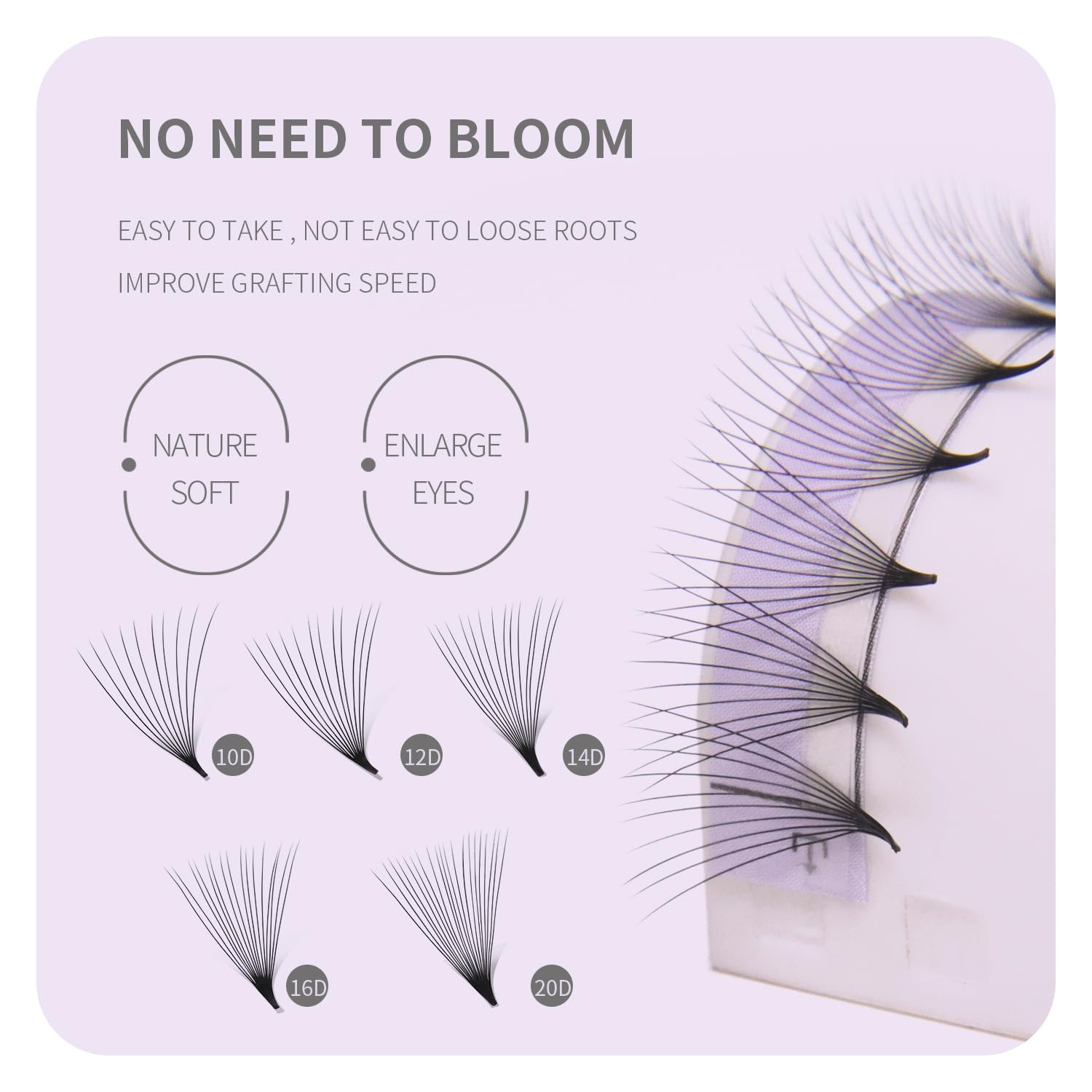 ANNAFRIS 16D Extension Ciglia Volume Ciglia 0.05mm D 8-15mm MIX Premade Fan Lash Pointy Base Eyelash Russo Volume Ciglia Cluster Finte Lash Professional（16P,0.05D,8-15mm MIX ）