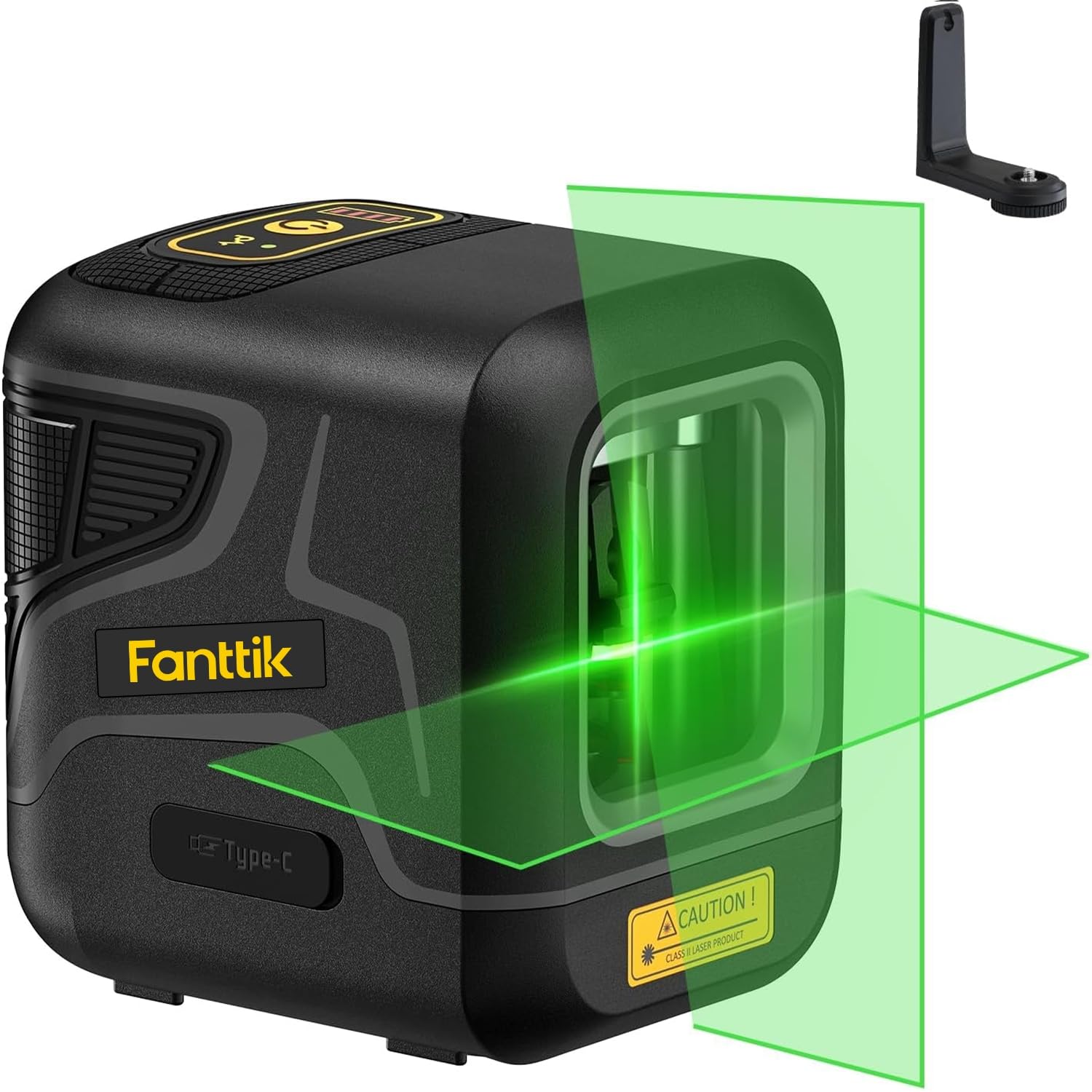 FanttikD2 Pocket Green Laser Level, 100 ft Self-Leveling Cross Line Laser, Type-C Rechargeable, Rotatable 360 Degree, Pulse Mode, Magnetic Bracket, Carrying Pouch, for Picture Hanging and Home DIY