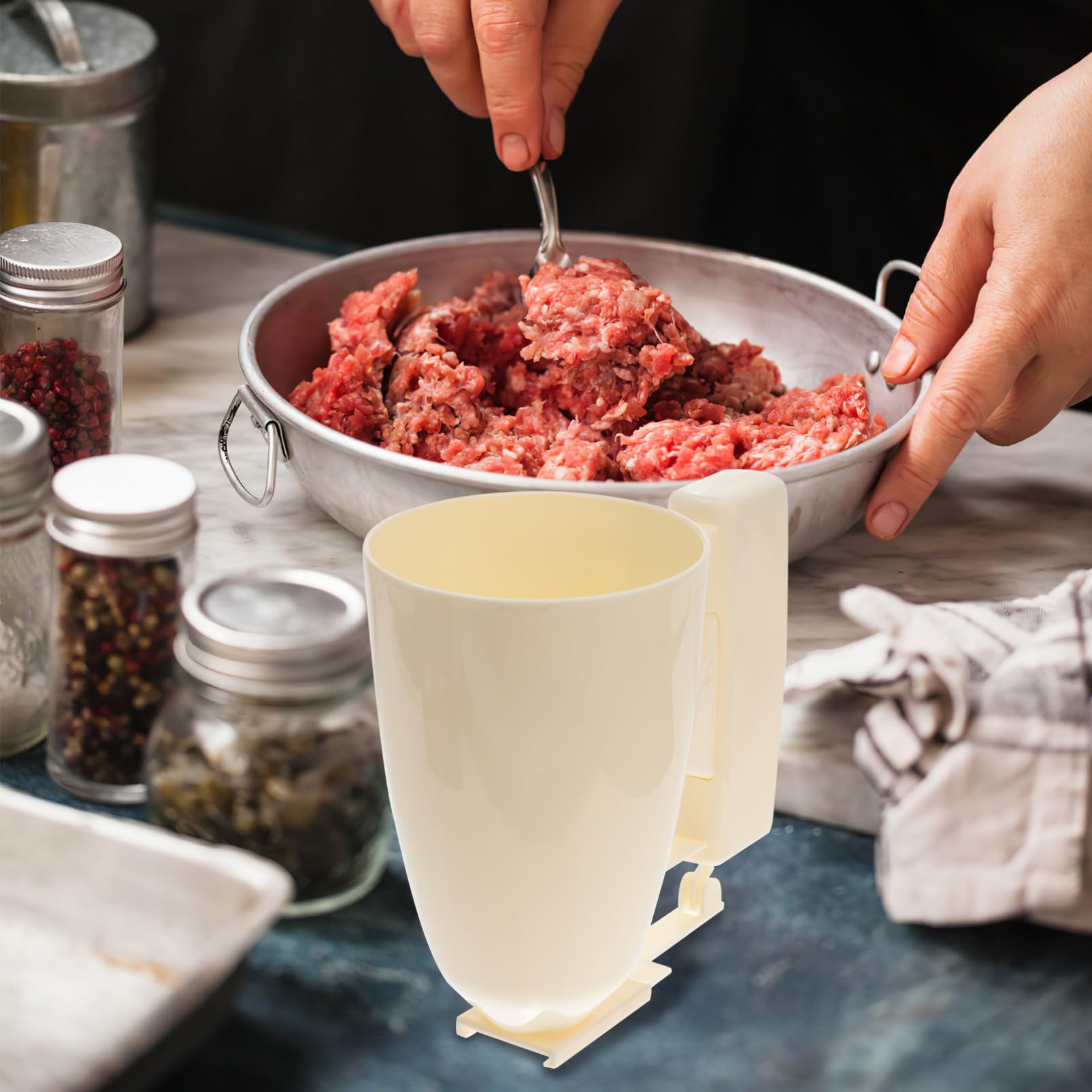 OKUMEYR Quick Release Cupcake Dispenser Wide Mouth Batter Pouring Tool for Easy Cake Baking Kitchen Accessory for Muffins and and Leak Design