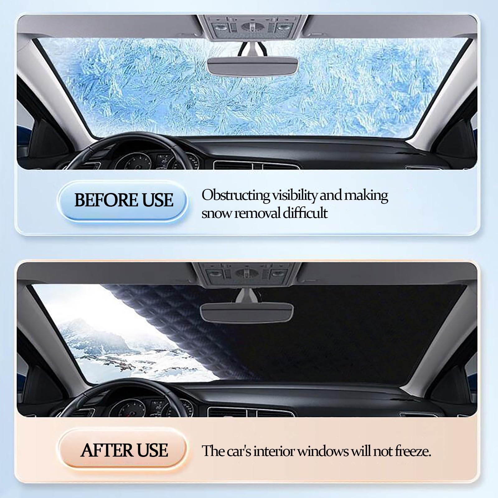 Telo Protettivo per Parabrezza per Lancia Ypsilon (1996-2025),Copri Parabrezza Auto Inverno,Protezione Totale Anti-Gelo,Neve,UV,Adatta Maggior Parte di Auto