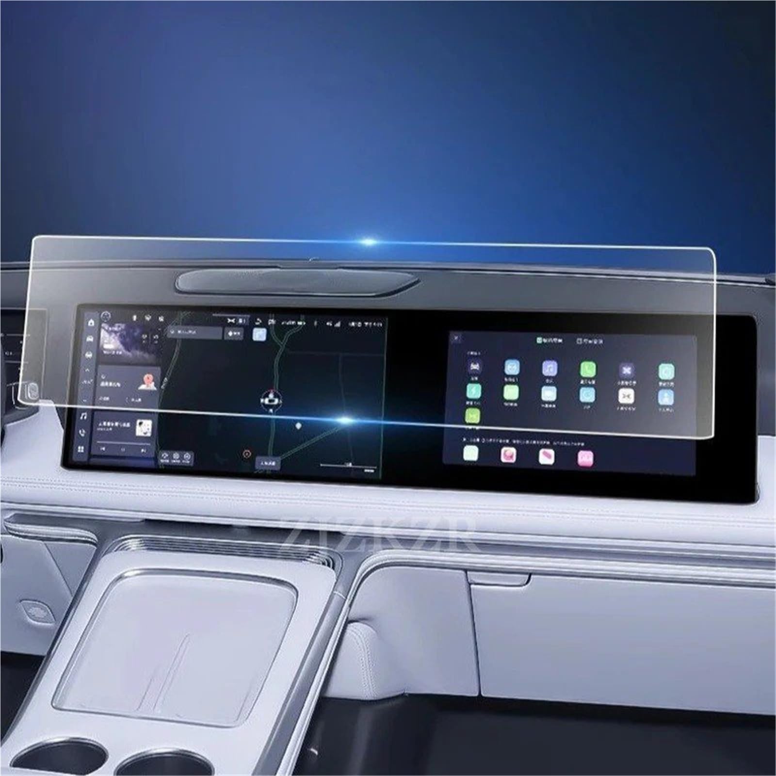 Protection d'écran LCD HD Anti-Rayures pour GPS de Voiture Xpeng/Xiaopeng G9 (2022-2025) - Intérieur refait (2 Films Mats)