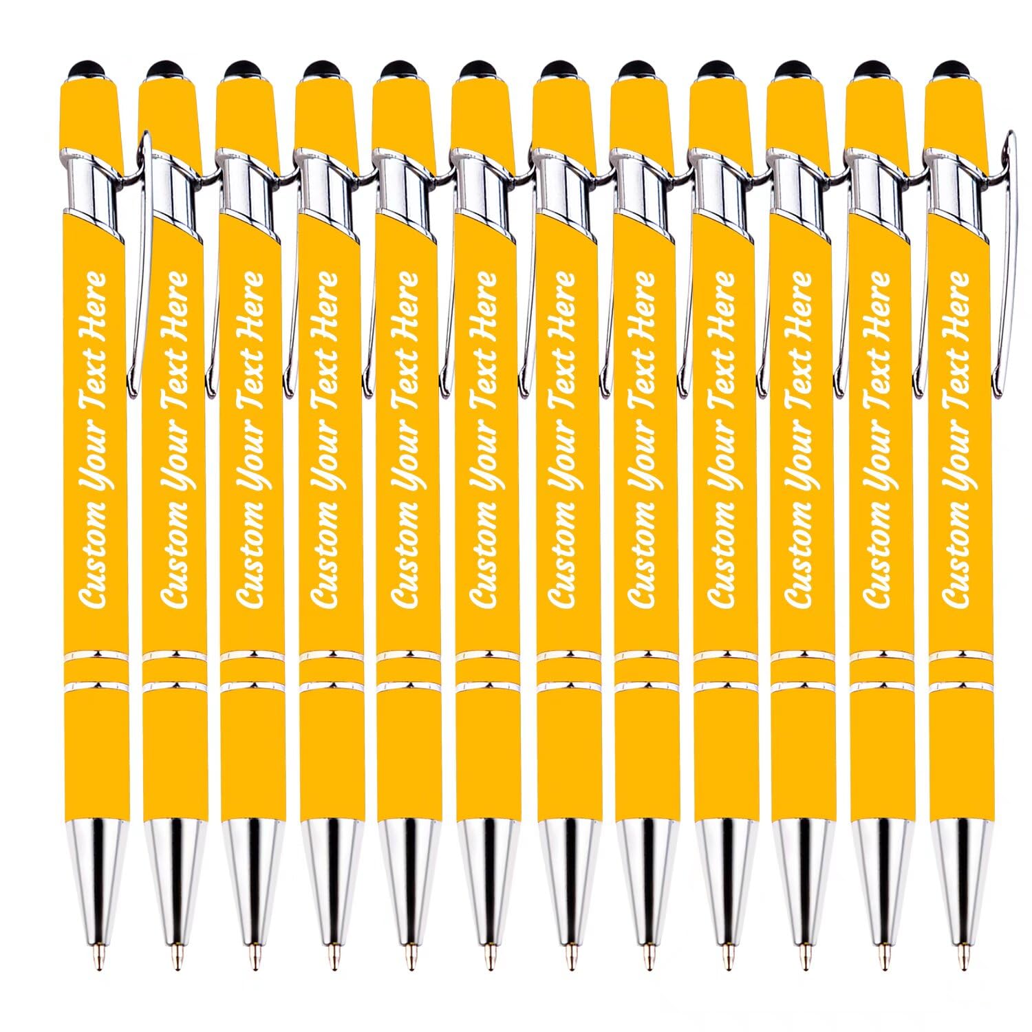 TAISGONGBY Personalised Pens with Free Engraving,Customized Stylus Ballpoint Pens with Your Name,Text,Message for Business,Graduation,Anniversaries Pens 96 Packs