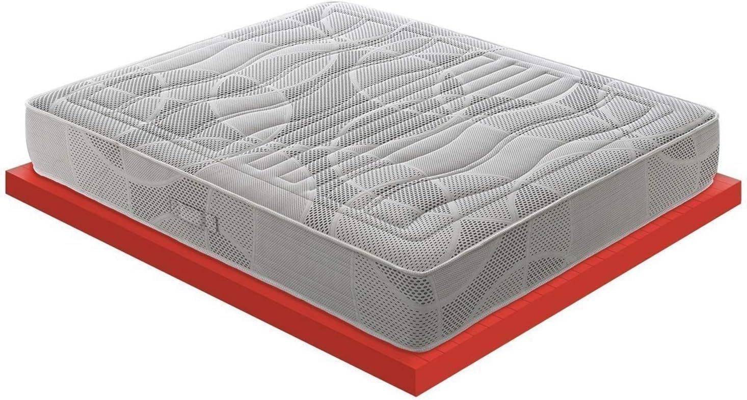 M&D Memory Foam Mattress with 11 Different Zones, 7 cm Memory Foam, Certified Medical Product Made in Italy, Felt Foam Model, 140x200