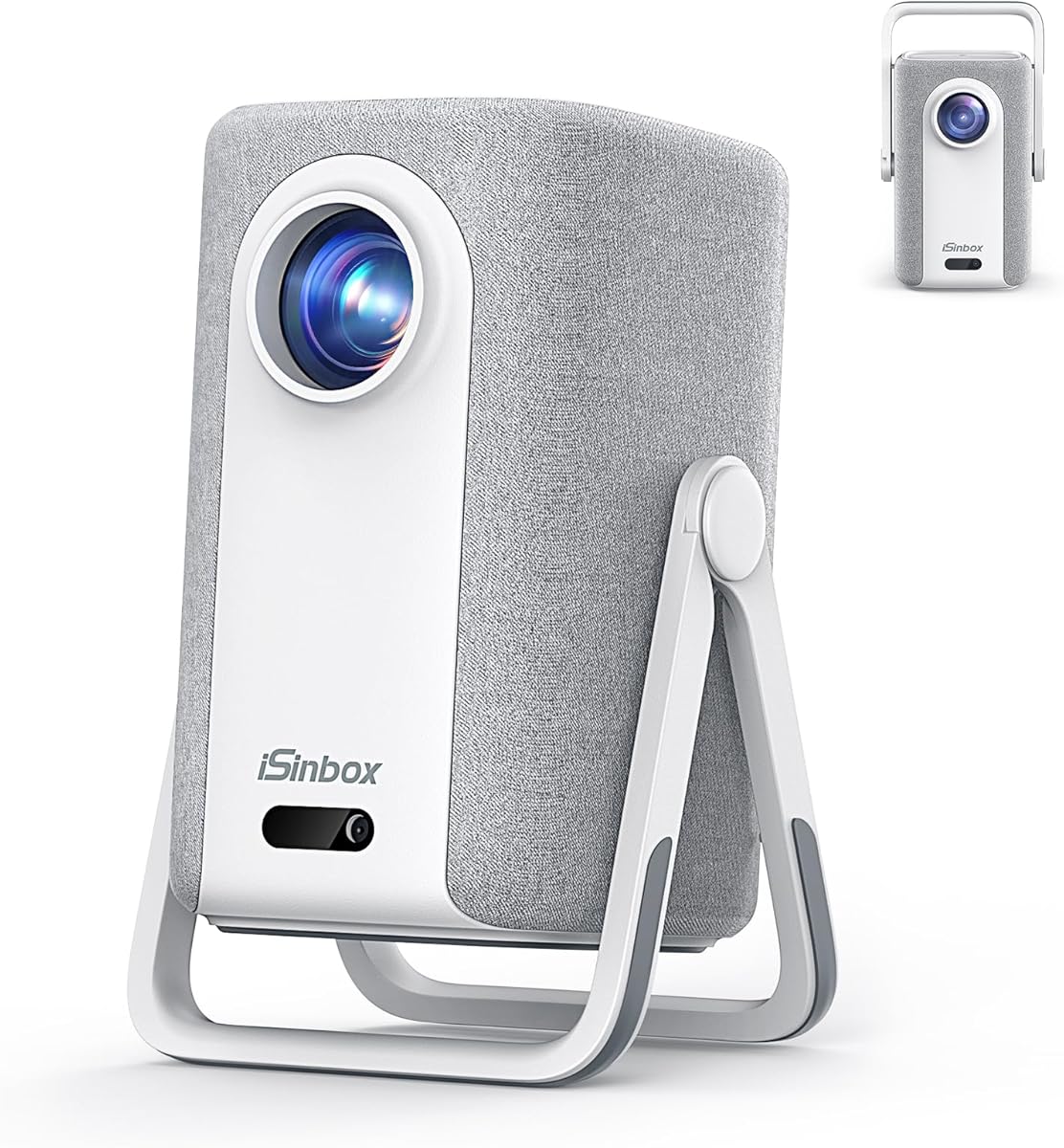 [Short Throw/1200ANSI/Built in Apps] 4K Outdoor Projector with WiFi and Bluetooth, Auto Focus Projector with Dual-Mode Stand, Smart Portable Proyector with Netflix/YouTube/PrimeVideo & Dolby