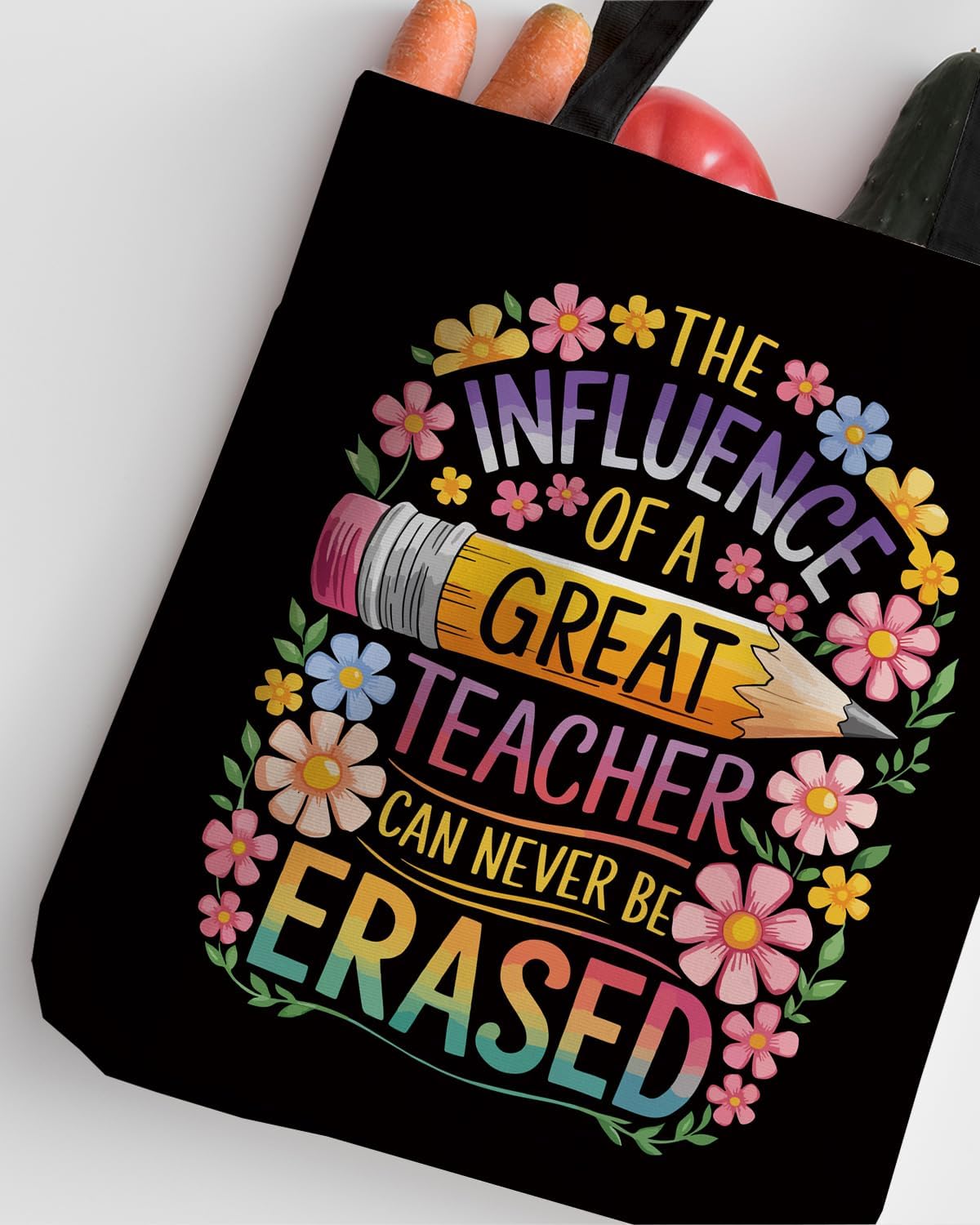 Teacher Appreciation Gifts, Teacher Appreciation Canvas Tote Bag, Aesthetic Travel Beach Bag for Women, Shopping, Work, Gyma - Image 5