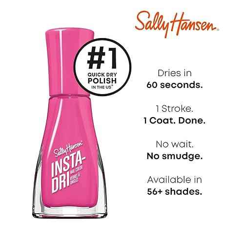 Vista 41 de Sally Hansen - Esmalte para uñas Insta-Dri Fast and Fucsia de la colección City Chic en color fucsia, 0,31 onzas líquidas 218 Fast Mauver