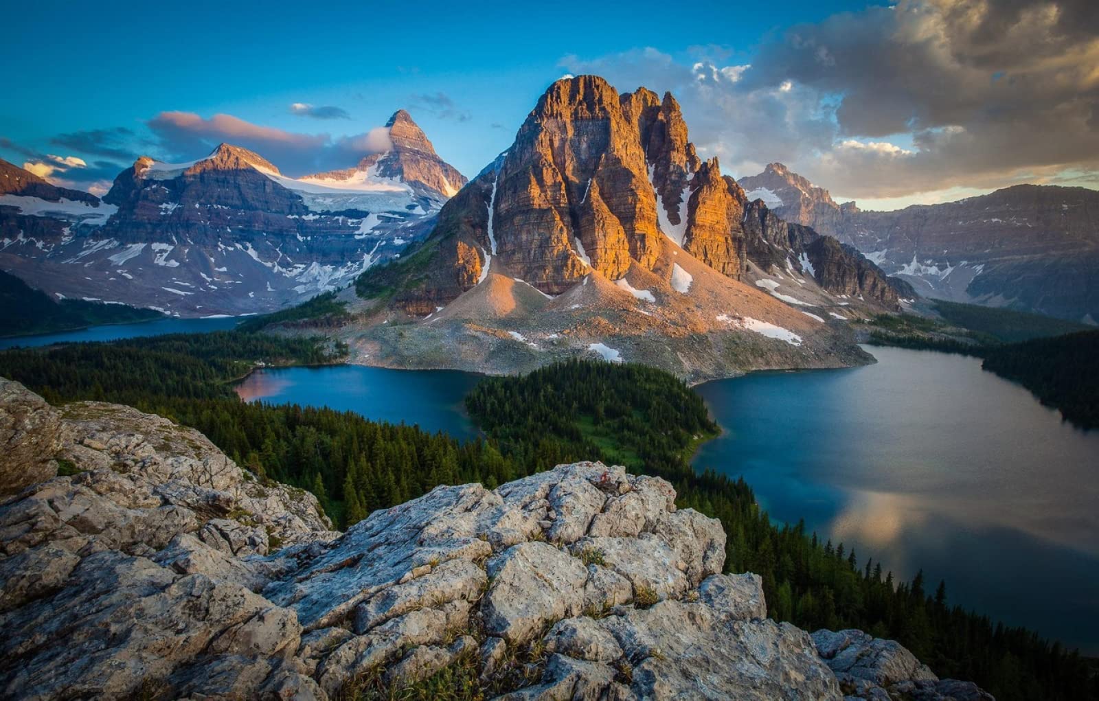 Jigsaw Puzzles for Adults 1500 Piece for Adults Gifts Lake,Assiniboine Provincial Park,Lake Magog,87x57cm