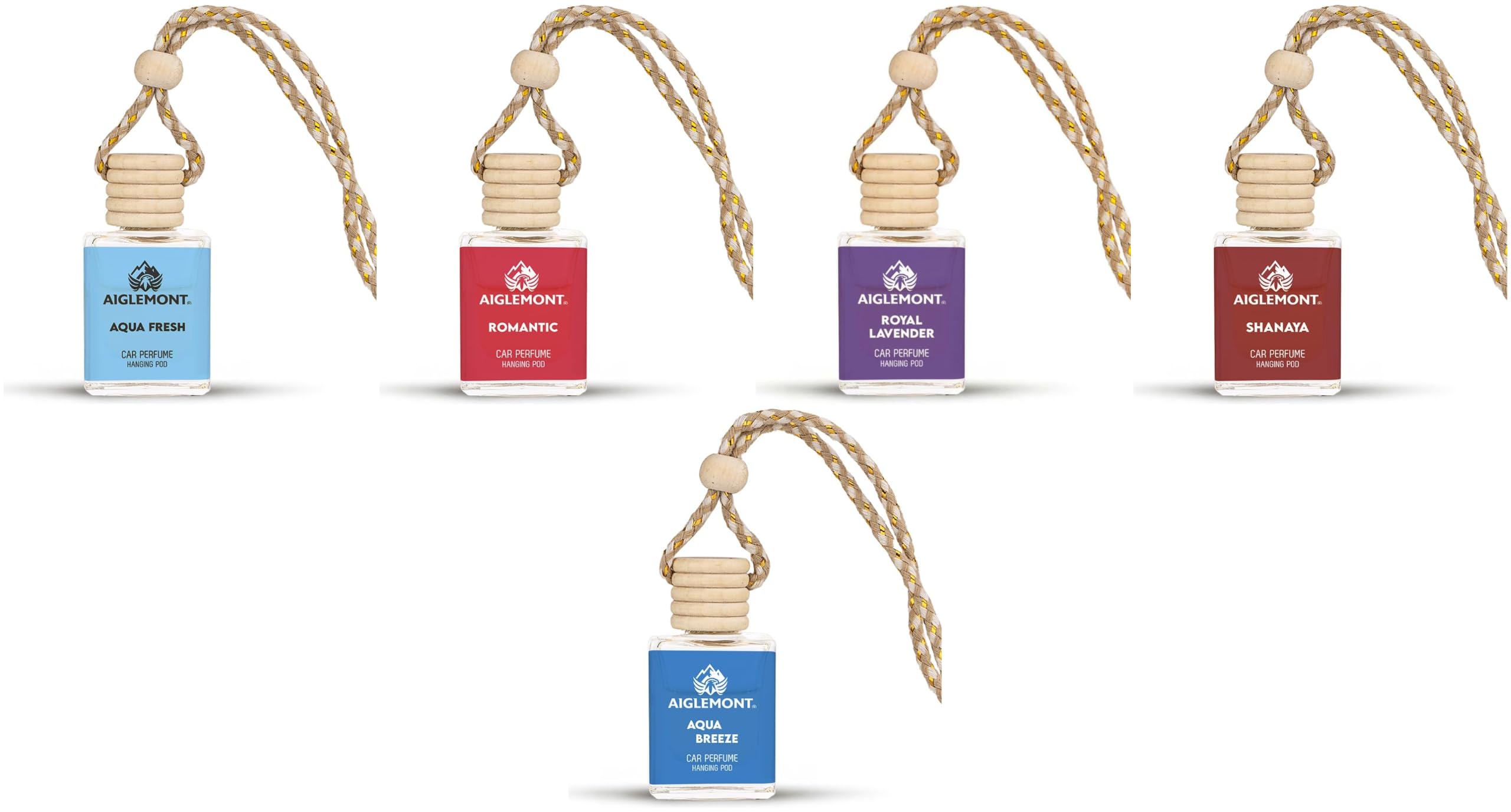 Car Perfumes combos | Aqua Fresh+ Romantic + Royal Lavender+ Shanaya+ Aqua Breeze| Combo of 5 | 10 ml Each-image-48
