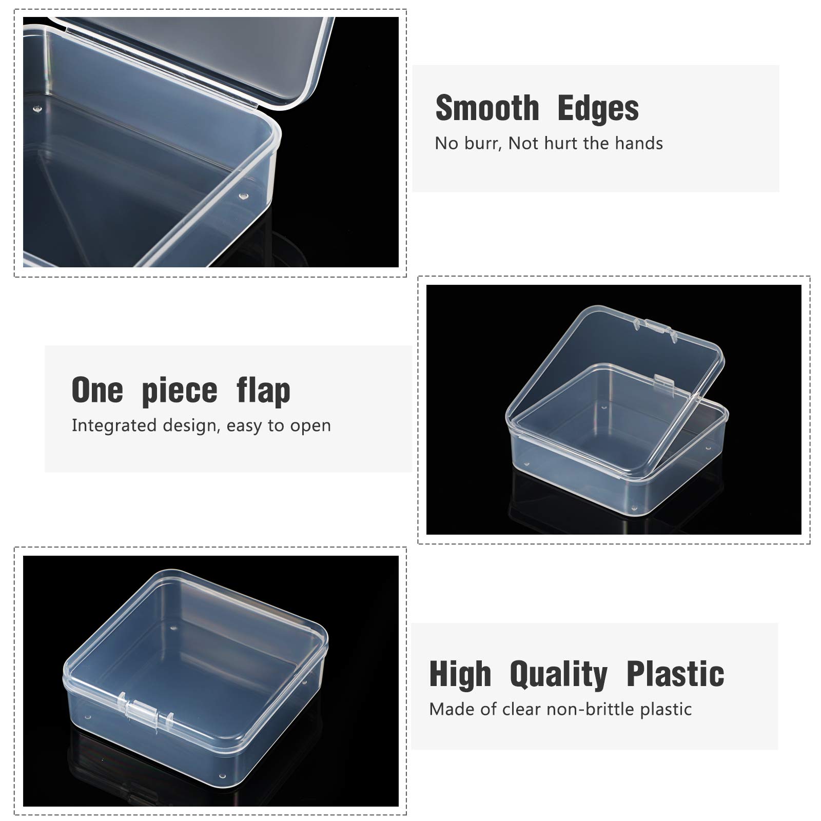 Petite Boite De Rangement Plastique Transparent Avec Couvercle à