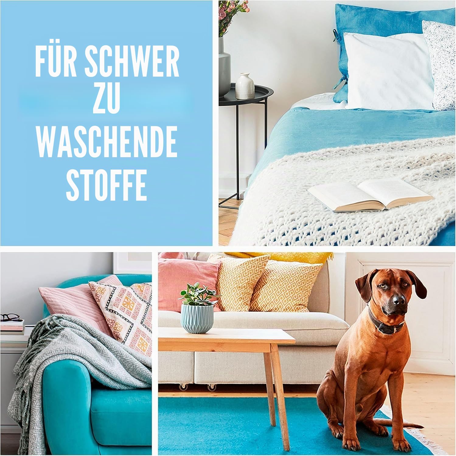 Febreze Textilerfrischer-Spray (500 ml x 8), frische Wäsche, 2-in-1, bekämpft Gerüche in Stoffen, hinterlässt einen frischen Duft