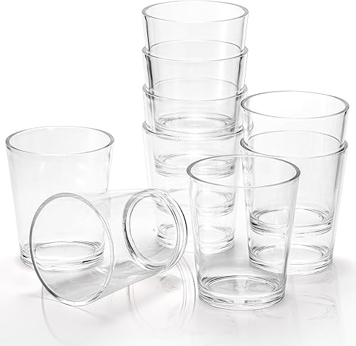 Miniatura 5 de Noamus Paquete de 9 vasos de plástico para beber, vasos de agua acrílicos irrompibles de 12 onzas, vasos reutilizables transparentes inastillables,