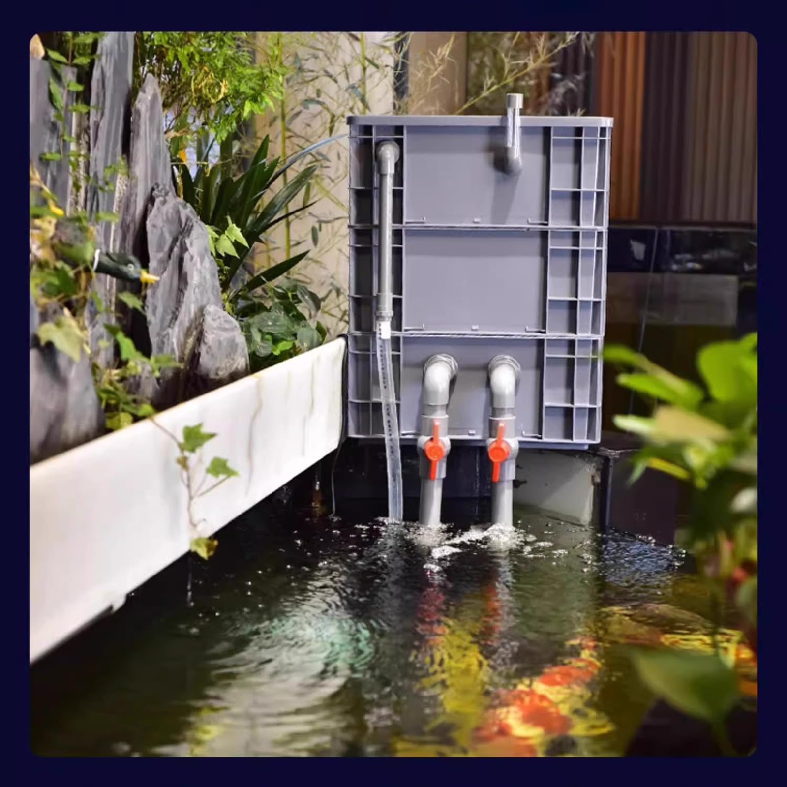 Filtro per Acquario, Grande Scatola Filtro Esterna per Acquario - Circolazione efficiente dell'Acqua per acquari e laghetti, Colore Grigio, Ideale per acquari d'Acqua Dolce e salata
